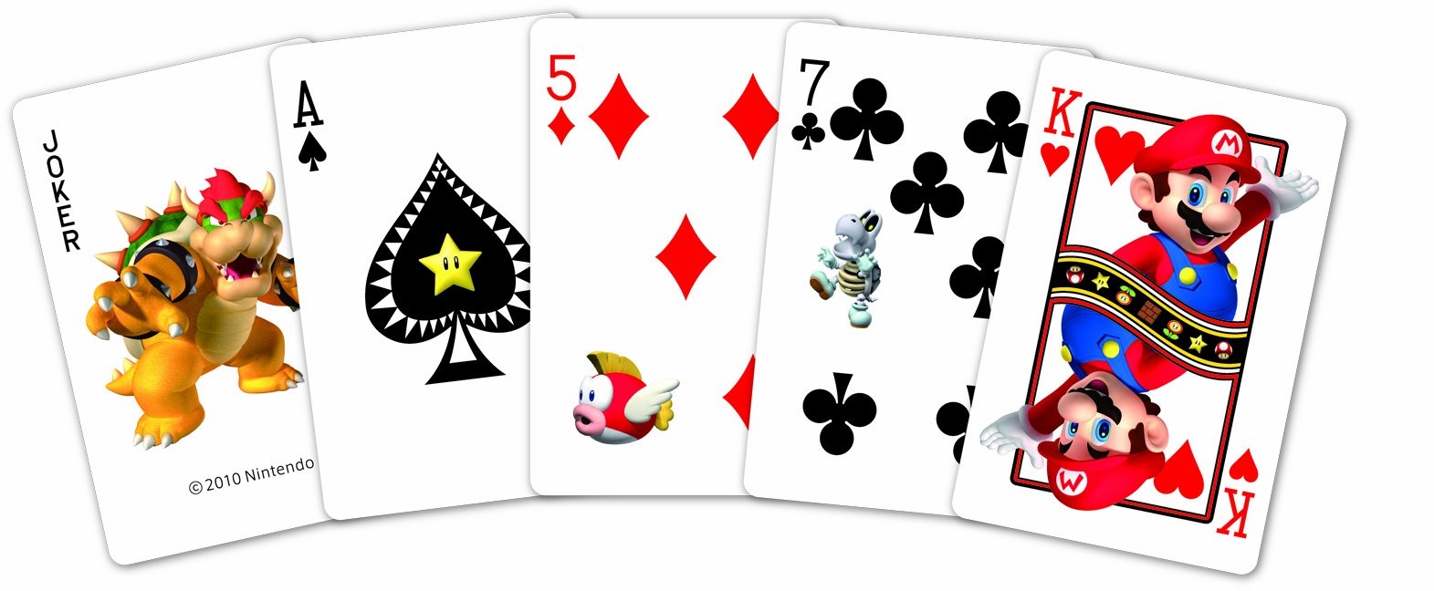 Super Mario Themed Neon Playing Cards - 52 Deck with Custom Characters - Perfect for Game Nights, Parties, and Collectors (Nintendo Licensed)