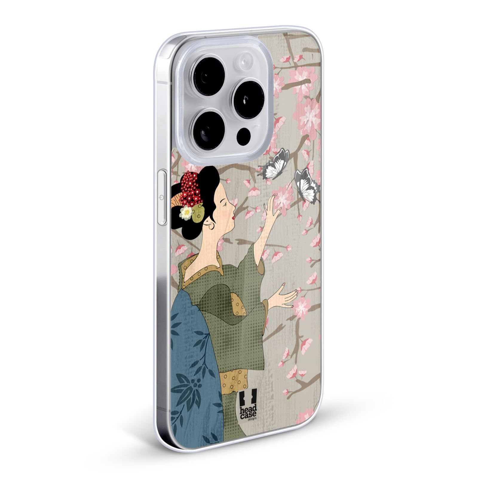 Head Case Designs Chou Geisha Soft Gel Phone Case for Apple iPhone 12 & iPhone 12 Pro - Cute Japanese Style Protective Cover for Everyday Use & Travel