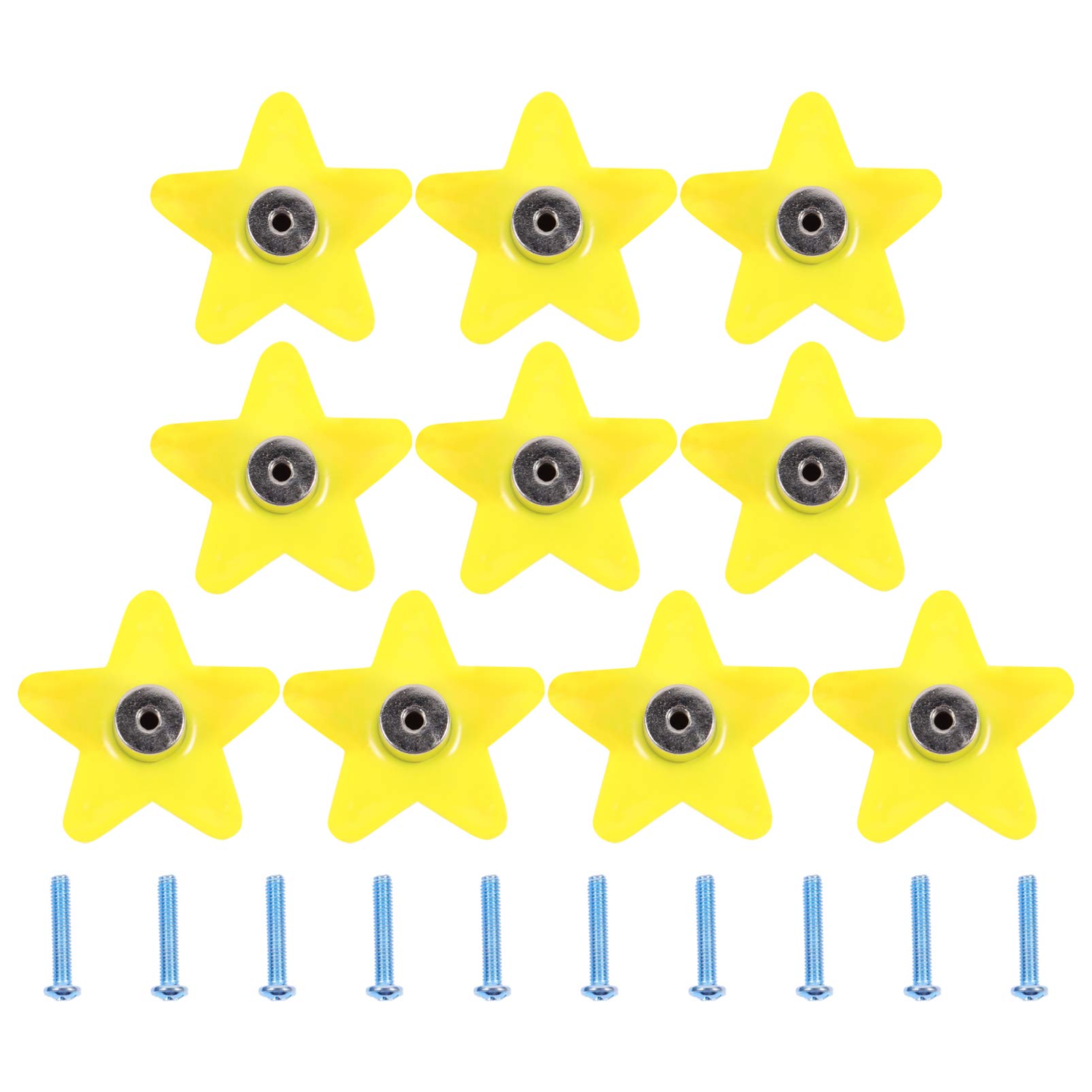 10Pcs Star Shape Cabinet Knobs - Nordic Style Colorful Drawer Handles for Kids Closet & Furniture (Perfect for Nursery, Bedroom & Playroom Decor)