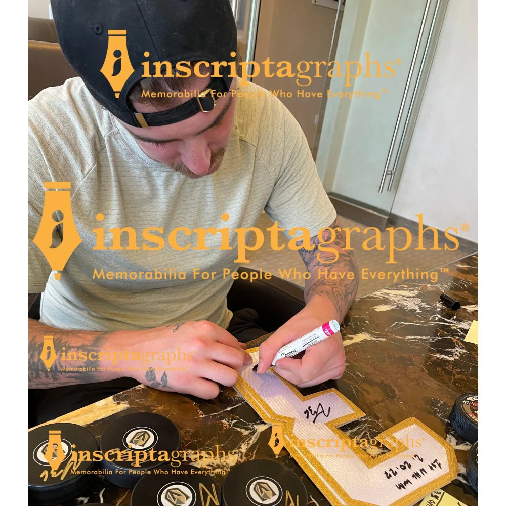 Logan Thompson Autographed Vegas Golden Knights Jersey - Signed Grey Home Hockey Jersey with COA & IGM - Perfect for Collectors, Fans, and Sports Memorabilia Displays