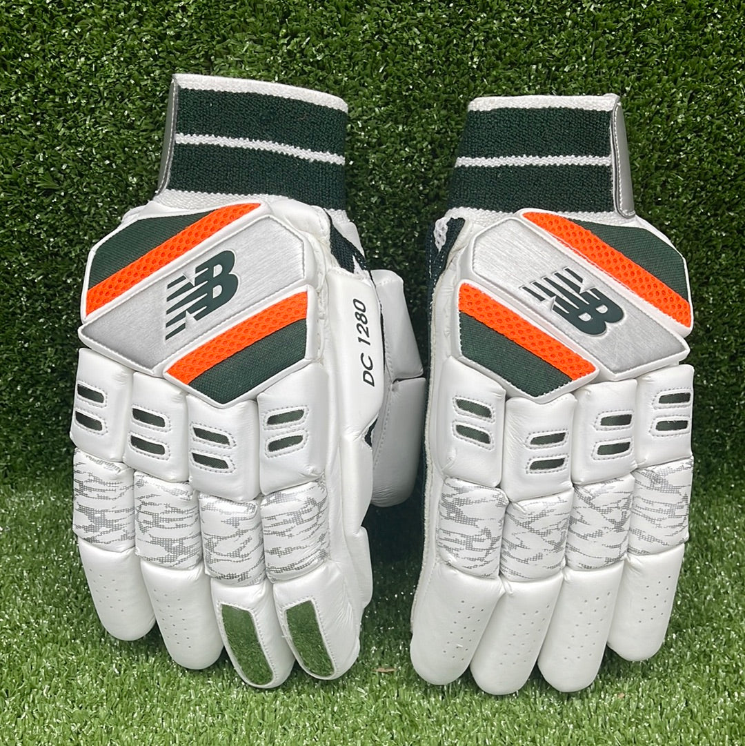 New Balance DC 1280 Adult Cricket Batting Gloves - Premium Leather Protection for Cricket Players - Perfect for Practice & Match Play