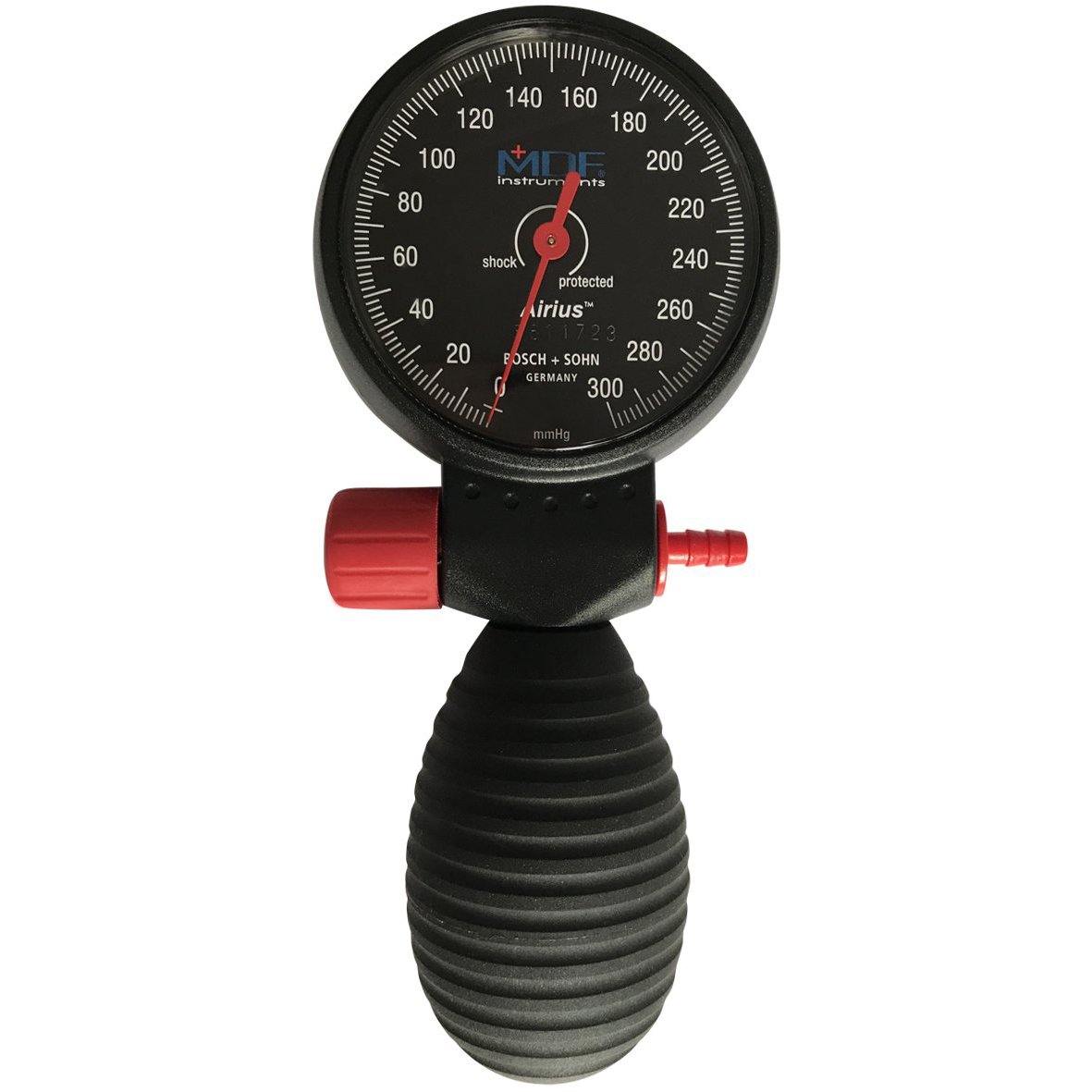 Airius® Palm Aneroid Sphygmomanometer - Portable Blood Pressure Monitor for Home & Travel Use - Black