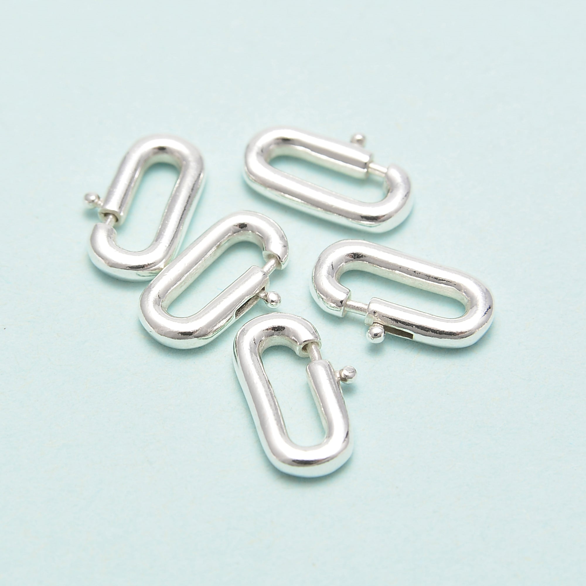 925 Sterling Silver Rectangle Clasp 6x12mm - 3pcs per Bag for Jewelry Making, DIY Bracelets & Necklaces - High Quality Silver Findings for Crafting