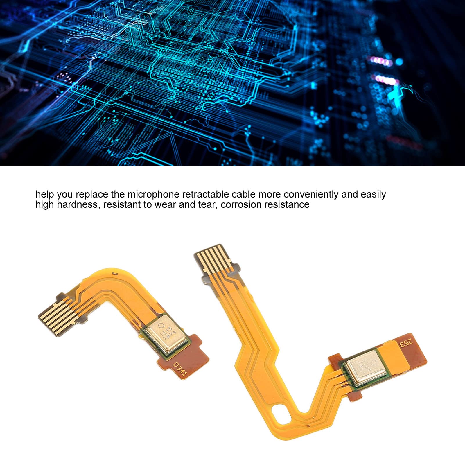 Yunseity Microphone Flex Cable Replacement - 2 Pack Inner Mic Ribbon Cable for Controller Speaker L/R Connector | Compatible with [Device Models] | Perfect for Gaming Headsets, Audio Repairs & DIY Electronics Projects