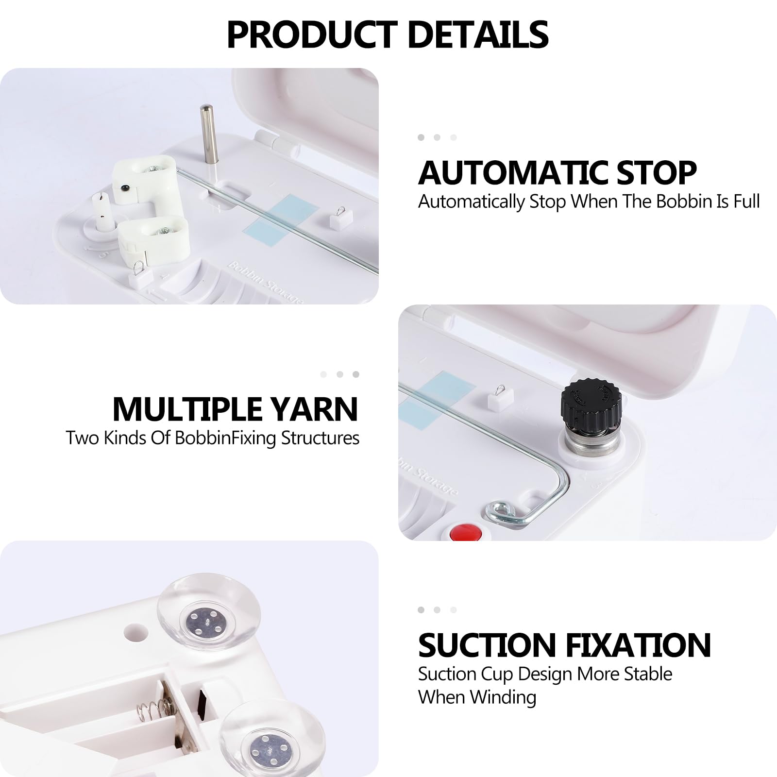 Automatic Electric Bobbin Winder Machine - USB/Battery Powered Portable Sewing Tool with Handle for Quilting, Embroidery & DIY Crafts | Perfect for Home Sewing Projects & Professional Tailors