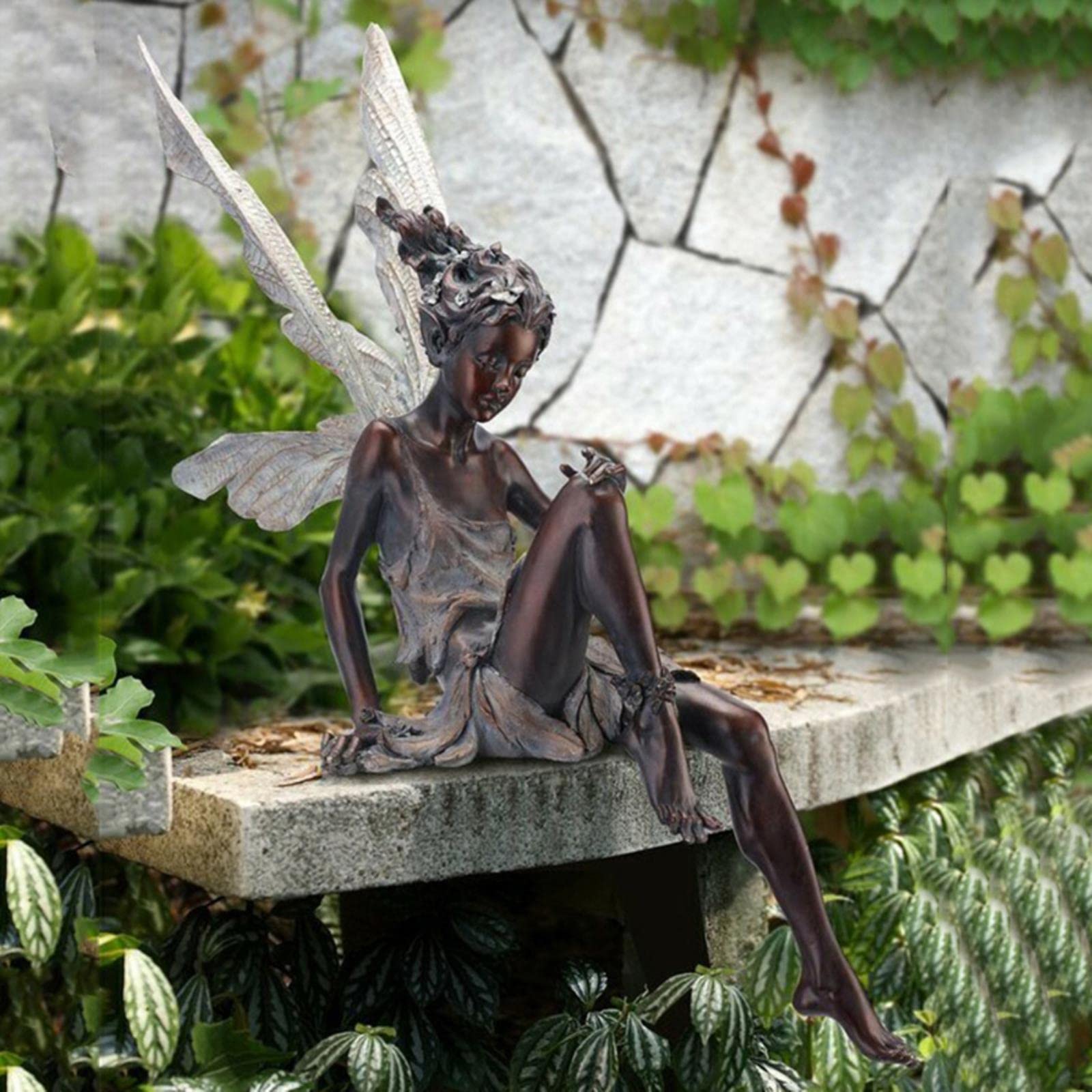 Tudor & Turek Resin Fairy Garden Statue - Handcrafted Outdoor Decor for Yard, Patio & Landscaping | Perfect for Fairy Gardens, Flower Beds & Backyard Decorations