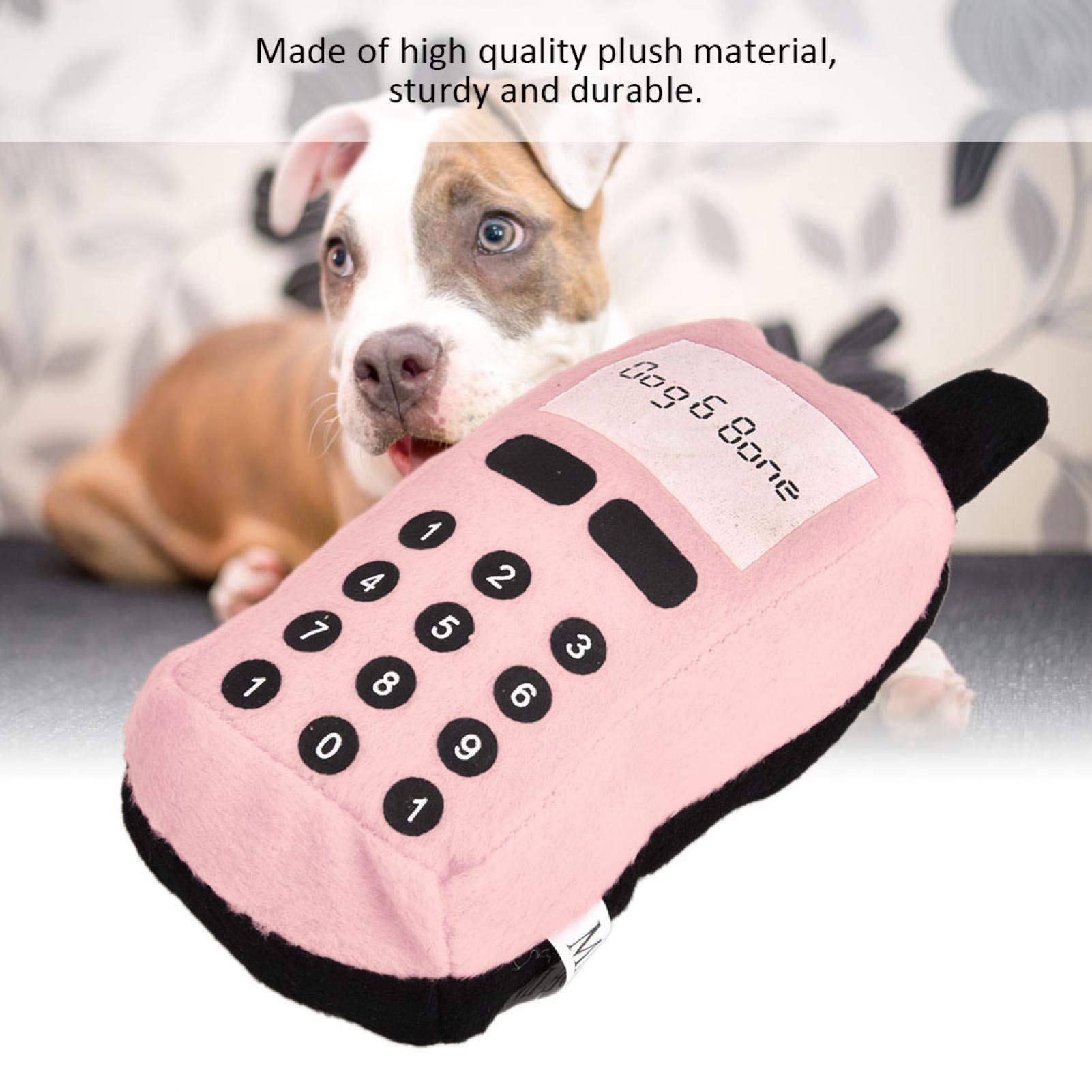 GLOGLOW Squeaky Plush Dog Chew Toy - Cell Phone Shaped Puppy Toy for Small & Medium Dogs - Interactive Stuffed Animal for Playtime & Teething Relief
