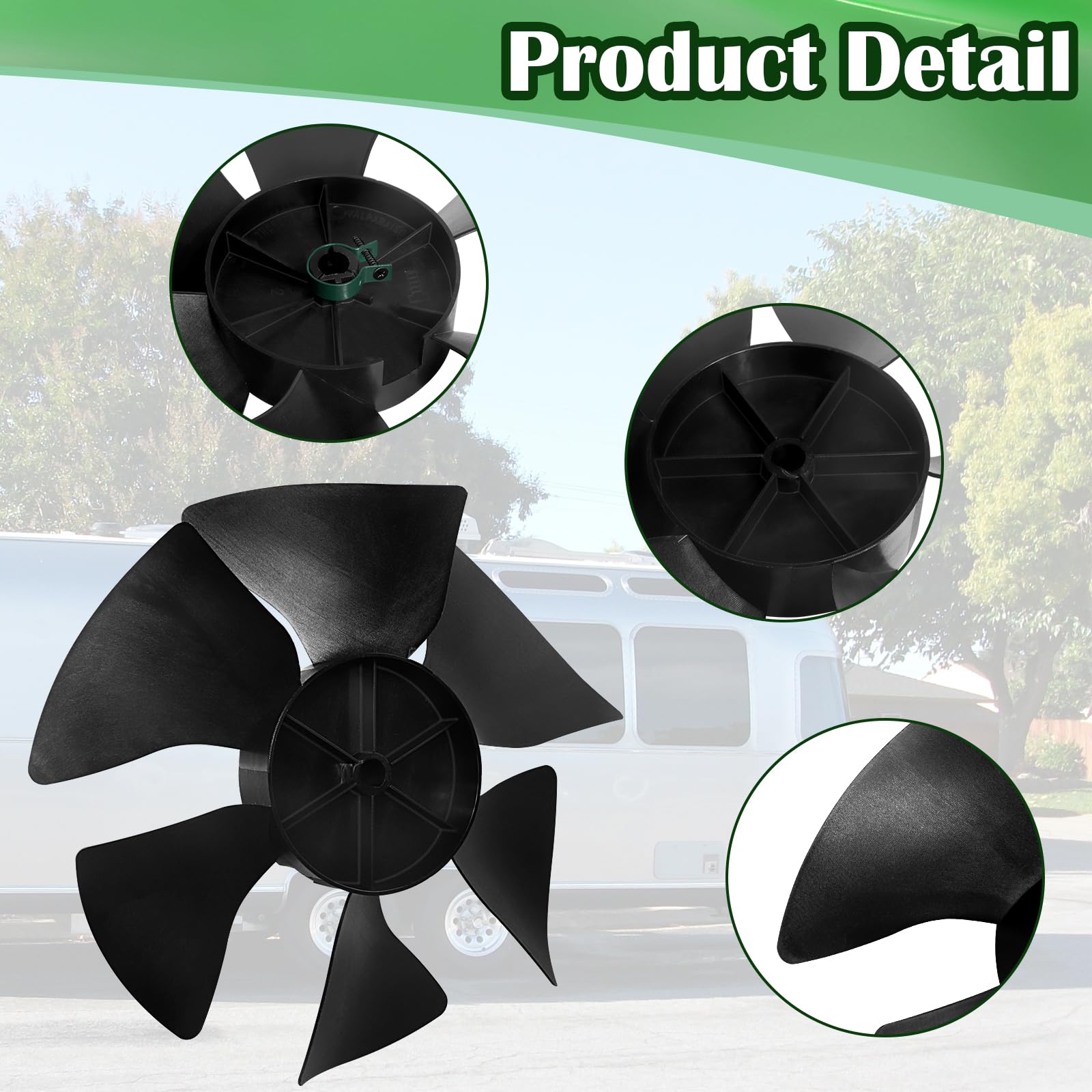 3313107.015 AC Fan Blade Replacement for Dometic Brisk Air & Duo-Therm AC Series - Compatible with Dometic 3107914.008 RV Air Conditioner Condenser Fan - Perfect for RV, Camper & Mobile Home Cooling Systems