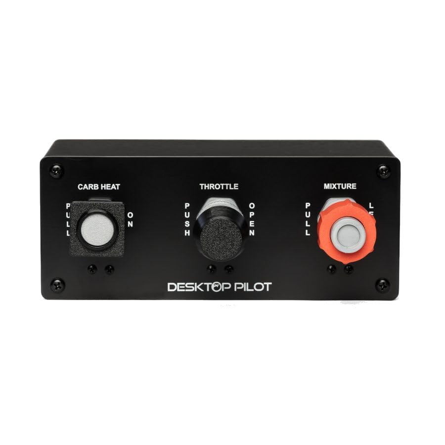 Cessna 172 Carb Heat Throttle Quadrant for Flight Simulators - Realistic Desktop Pilot Controls for Microsoft Flight Simulator & X-Plane - Perfect for Home Cockpit Setup & Aviation Training