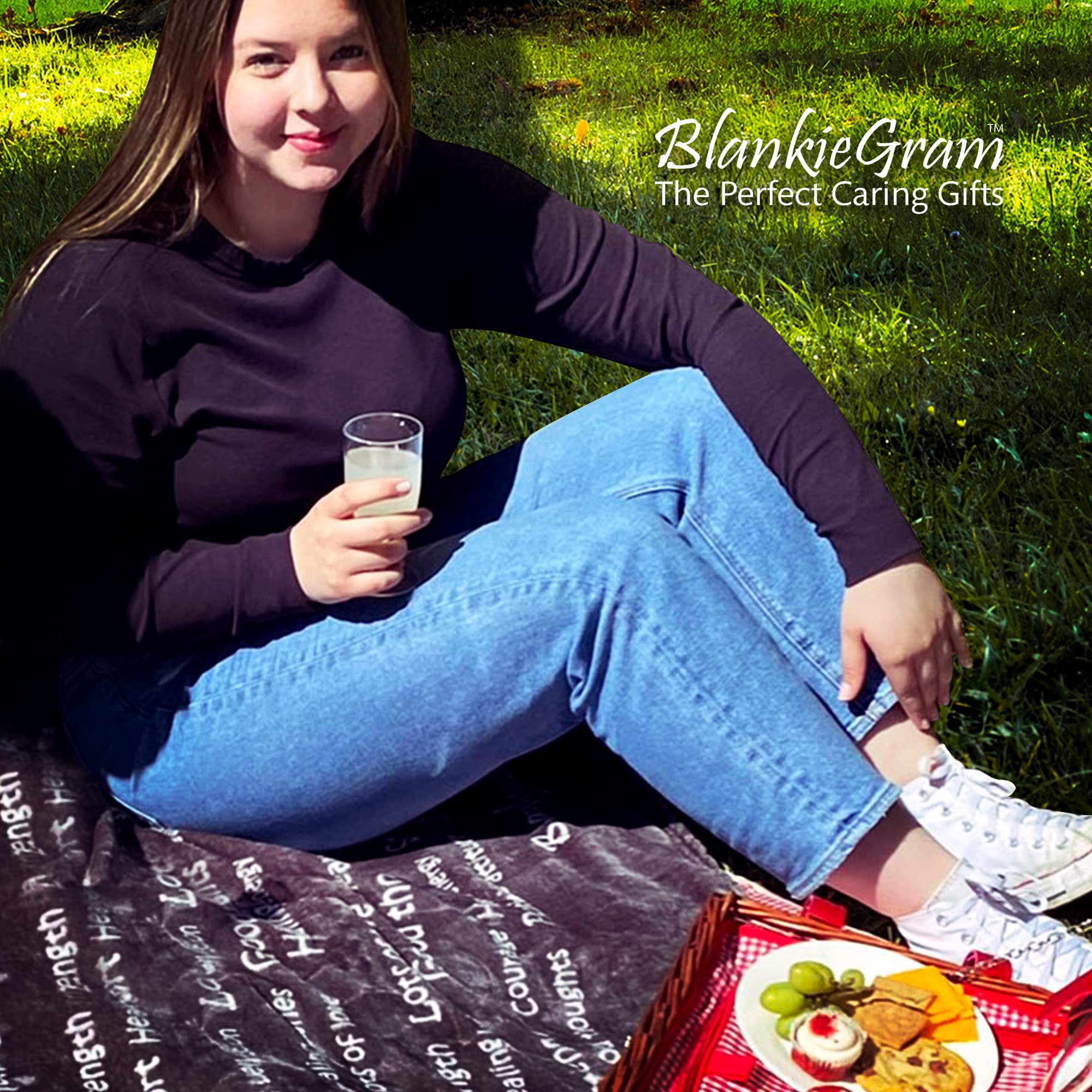 Healing Thoughts Throw Blanket - Inspirational Comfort Gift for Women, Men & Kids - 50x60 Inch Soft Grey Blanket for Positive Energy & Warm Hugs - Perfect for Get Well Wishes, Hospital Recovery, Cozy Home & Meditation