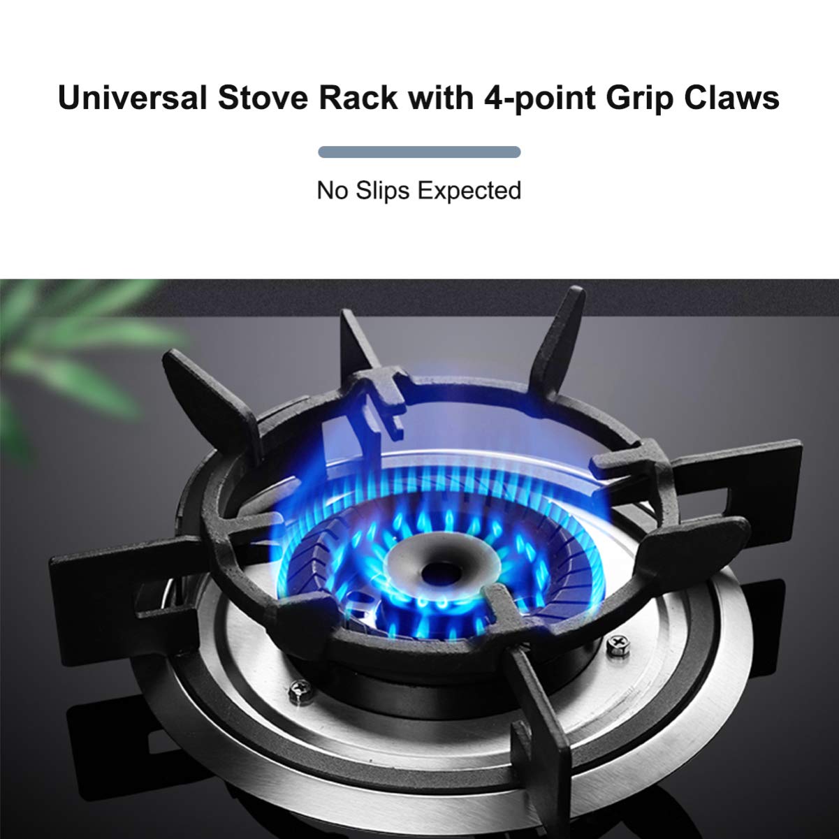 Non-Slip Black Cast Iron Stove Trivets - Heavy Duty Wok Support Ring & Cooktop Pan Holder for Gas Stove - Perfect for Kitchen, Camping & Outdoor Cooking Accessories