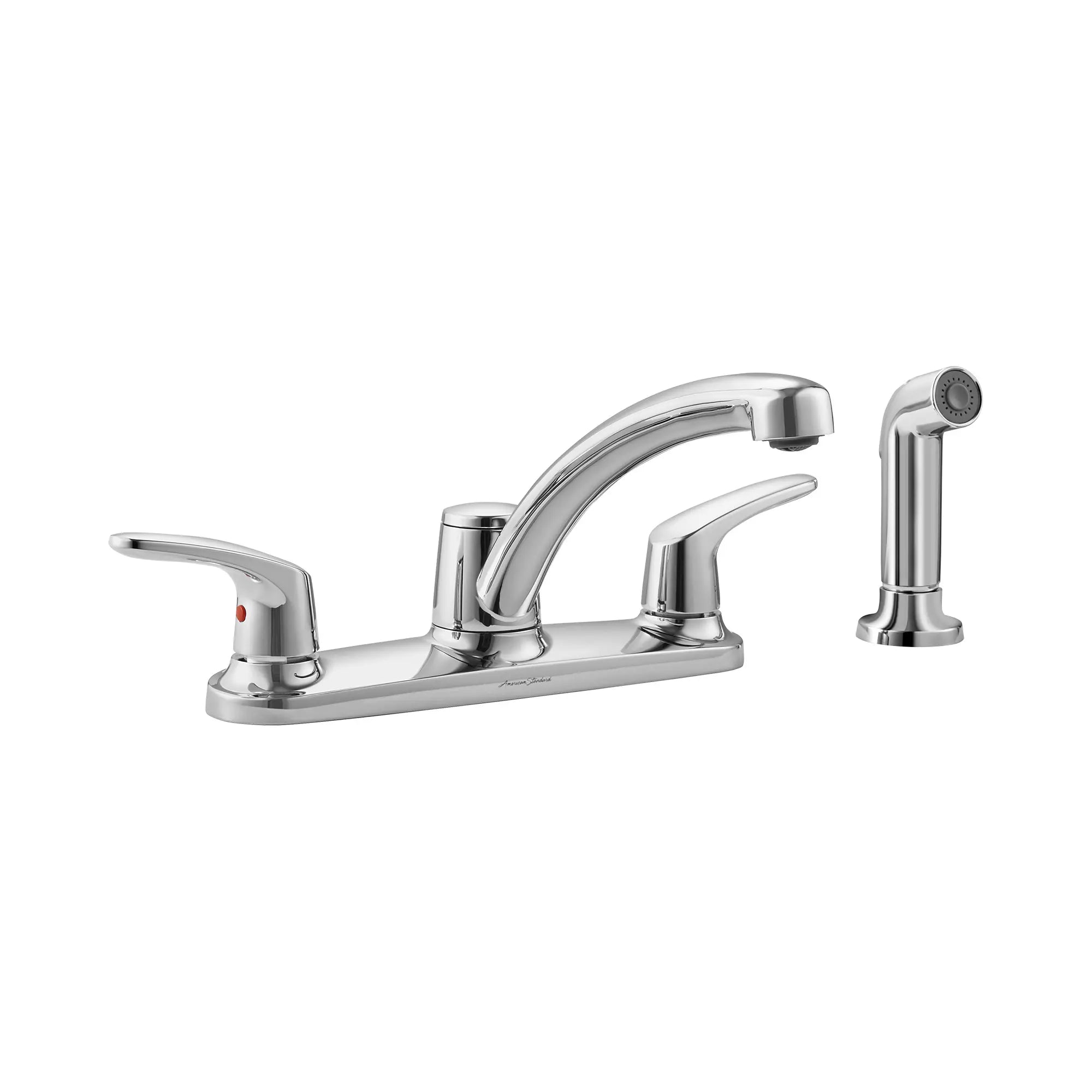 Colony® PRO 2 Handle Kitchen Faucet with Side Spray - 1.5 GPM/5.7 LPM Low Flow, Stainless Steel Finish - Perfect for Modern Kitchens, Dishwashing & Food Prep Areas