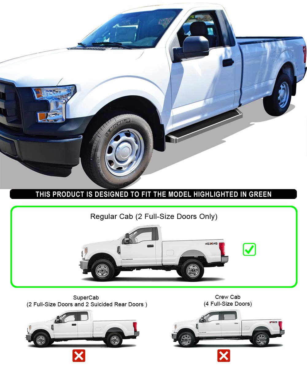APS Running Boards & Nerf Bars for Ford F150 2015-2025 & F-250/F-350 Super Duty 2017-2025 - Heavy Duty Side Steps for Easy Truck Access | Off-Road & Daily Driving