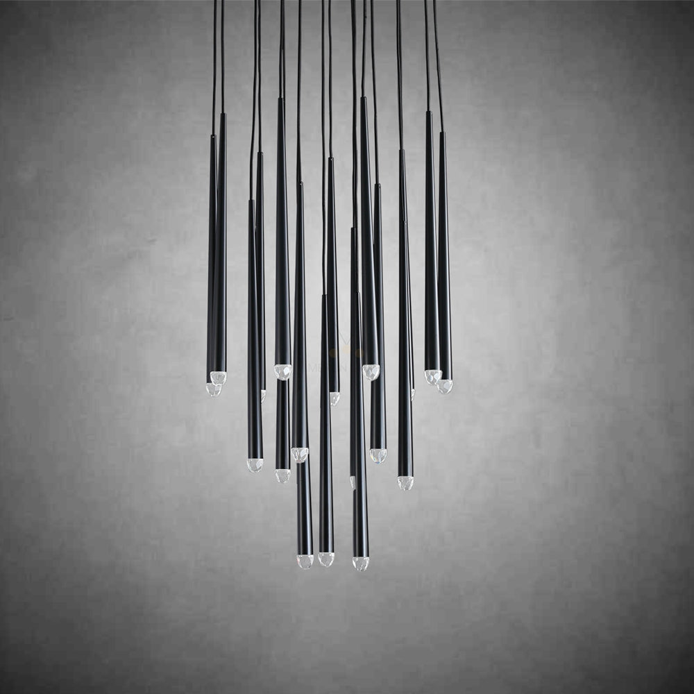 Melinda Round Chandelier - Modern Crystal Ceiling Light Fixture for Dining Room, Bedroom & Living Room | Elegant Lighting Decor for Home & Office