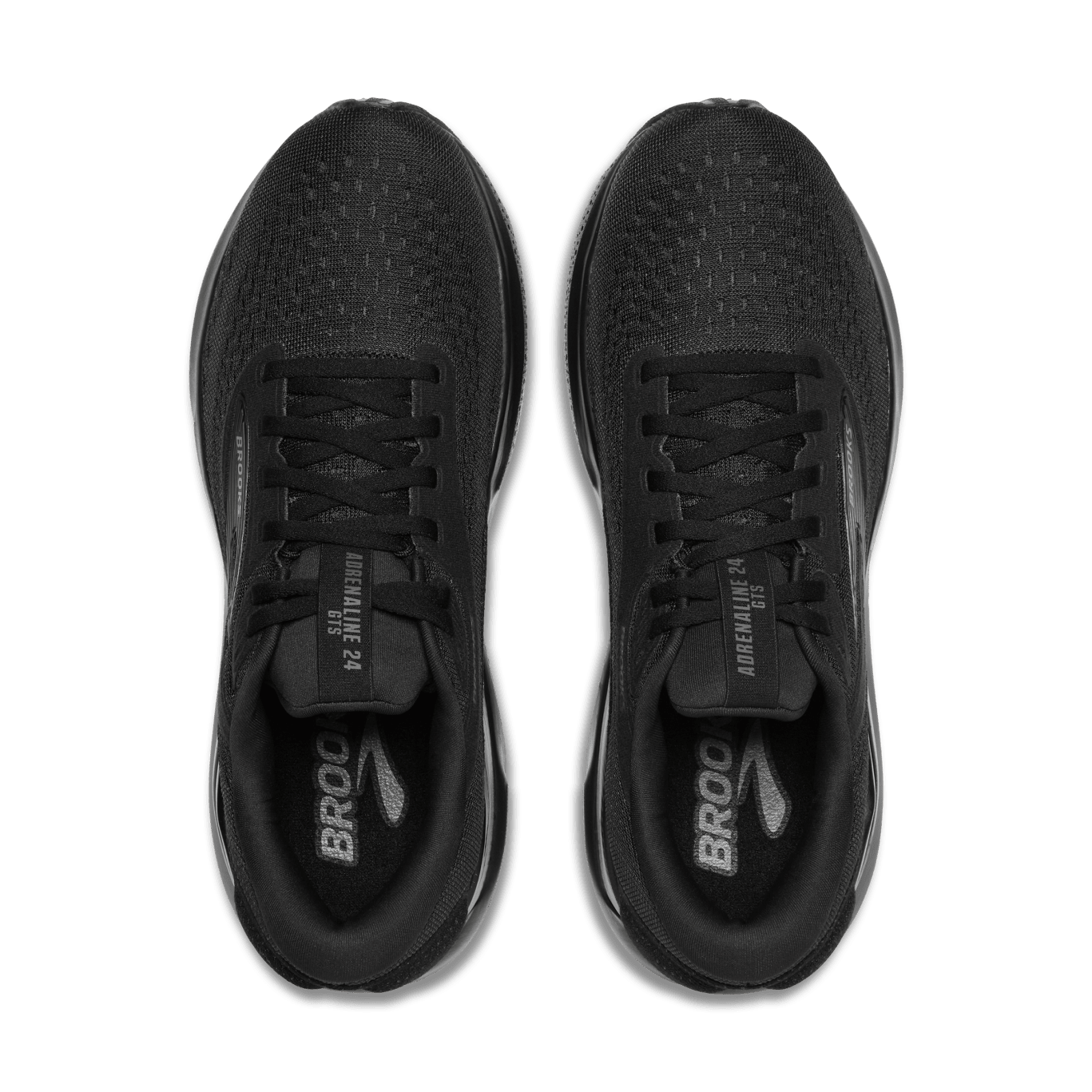 Brooks Adrenaline GTS 24 Running Shoes for Men - Wide 4E Width - Black/Black/Ebony - Stability & Support for Road Running, Jogging & Daily Training