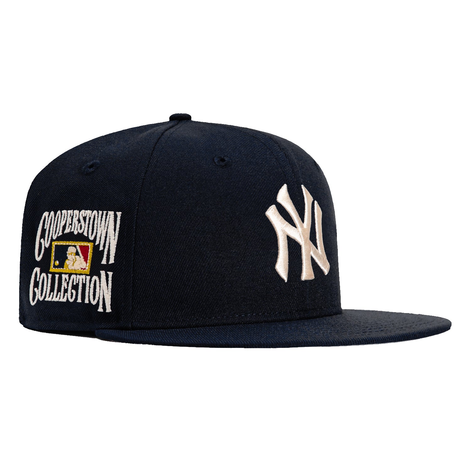 New Era 59Fifty New York Yankees Cooperstown Collection Patch Hat - Navy Blue Fitted Baseball Cap for Men - Perfect for Yankees Fans, Game Day & Streetwear Fashion