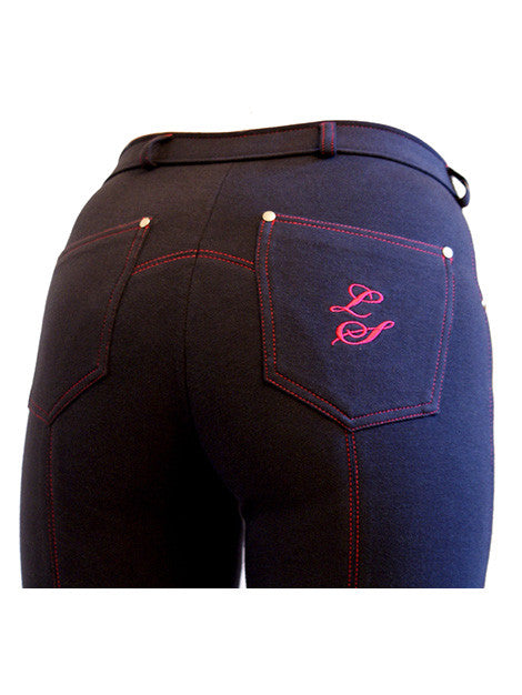 Women's Classic Contrast Stitch Jodhpurs Riding Pants - Perfect for Equestrian, Horseback Riding & Casual Wear