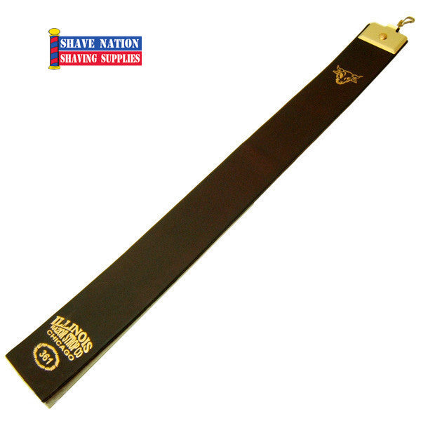 Premium Illinois Razor Strop #361 - Genuine Leather Honing Strop for Straight Razors - Perfect for Barbers & Home Shaving - Professional Knife Sharpening Tool for Daily Use & Grooming Kits