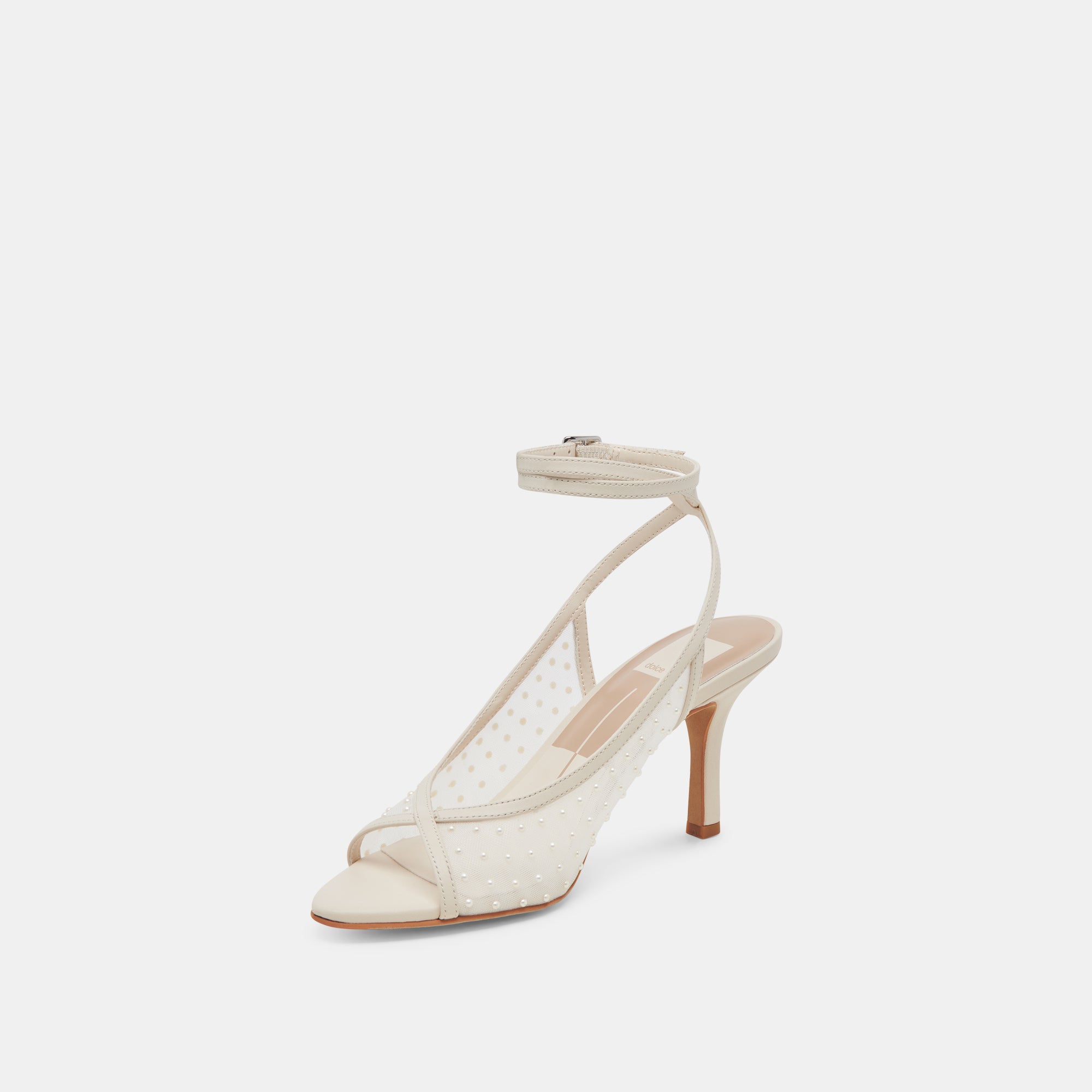 Missy Pearl Ivory Mesh High Heels - Elegant Women's Dress Shoes for Weddings, Parties & Special Occasions
