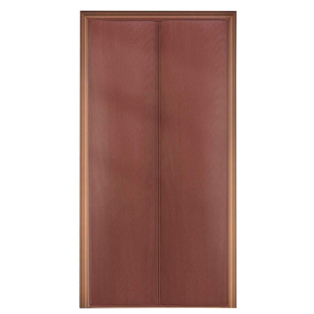 GUOWEI Magnetic Door Curtain - Thermal Insulated, Windproof & Customizable (95x205cm, Brown) - Perfect for Home, Office & RV Entrance to Keep Warm & Save Energy