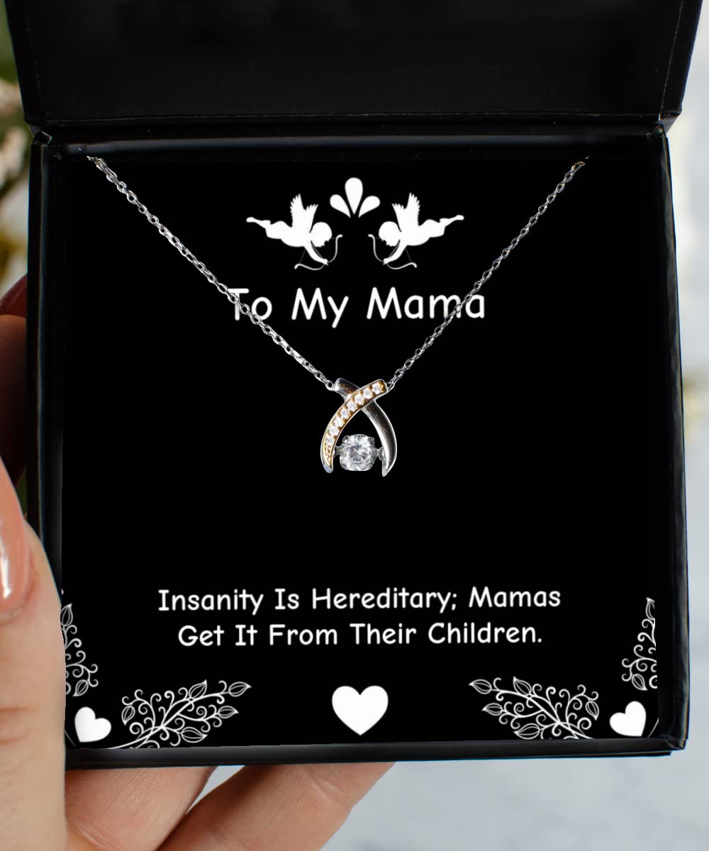 Funny Insanity is Hereditary Mom Necklace - Unique Christmas Gift for Mom - Perfect for Dancing, Parties & Humorous Family Gatherings