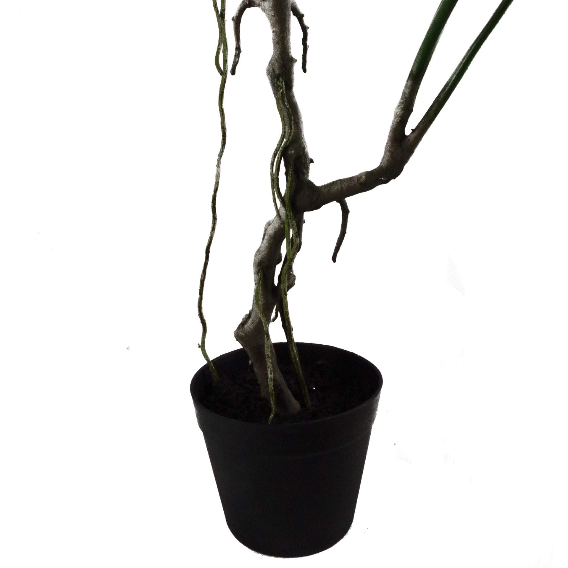 70cm Artificial Monstera Stem Plant - Realistic Twisted Leaf Design for Home Decor, Office, Wedding & Party Arrangements