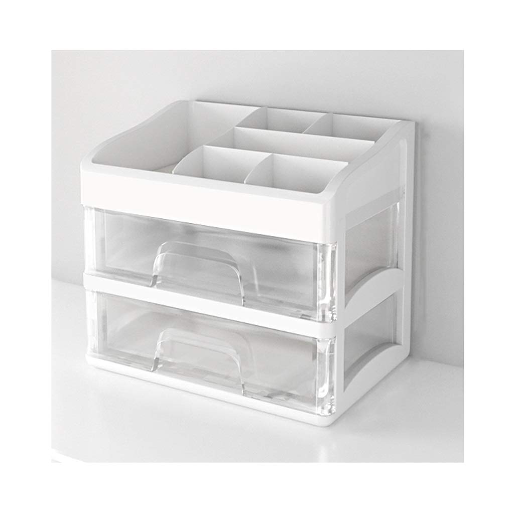 1PC Plastic Makeup Organizer Box with Drawer - Cosmetic Storage Case for Lipsticks, Brushes & Beauty Essentials | Desktop Vanity Organizer for Makeup, Jewelry & Small Items (Color: C) - Perfect for Home, Travel & Salon Use