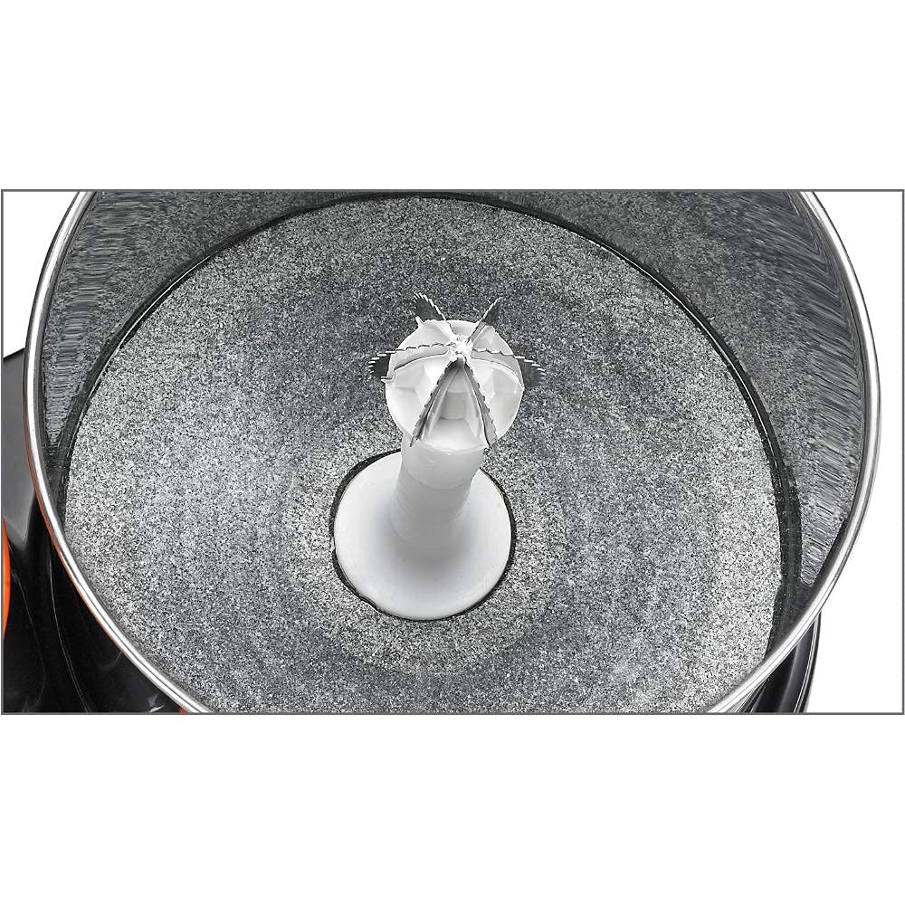 Prestige Vertical Wet Grinder with Stainless Steel Drum - 200W, 110V - Includes Coconut Scraper & Atta Kneader Attachments (Orange & Brown) - Perfect for Indian Cooking, Grinding Dosa Batter & Making Fresh Coconut Chutney