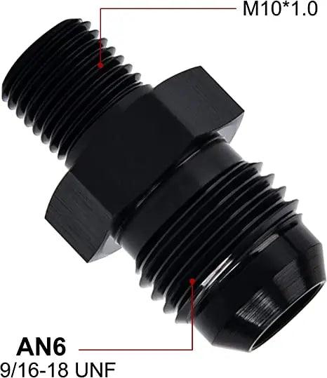 EVIL ENERGY AN Male Flare to Male Metric Fitting Adapter - High-Quality Aluminum Alloy Fuel Line Connector for Automotive, Racing & Performance Upgrades - Perfect for Fuel Systems, Oil Lines & Hydraulic Applications