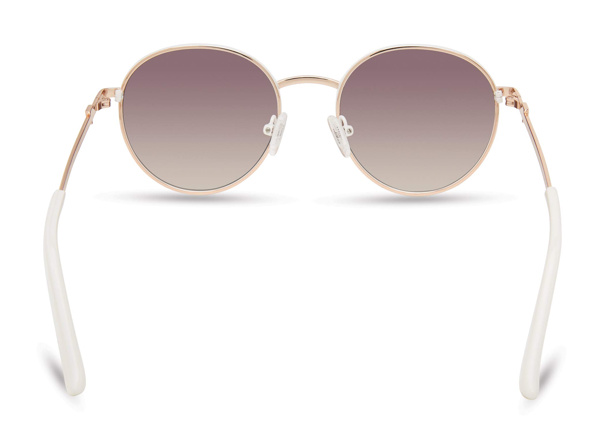 GUESS Women's Classic Round Sunglasses - UV Protection, Polarized Lenses, Fashionable & Lightweight for Outdoor Activities, Driving, and Beach Vacations