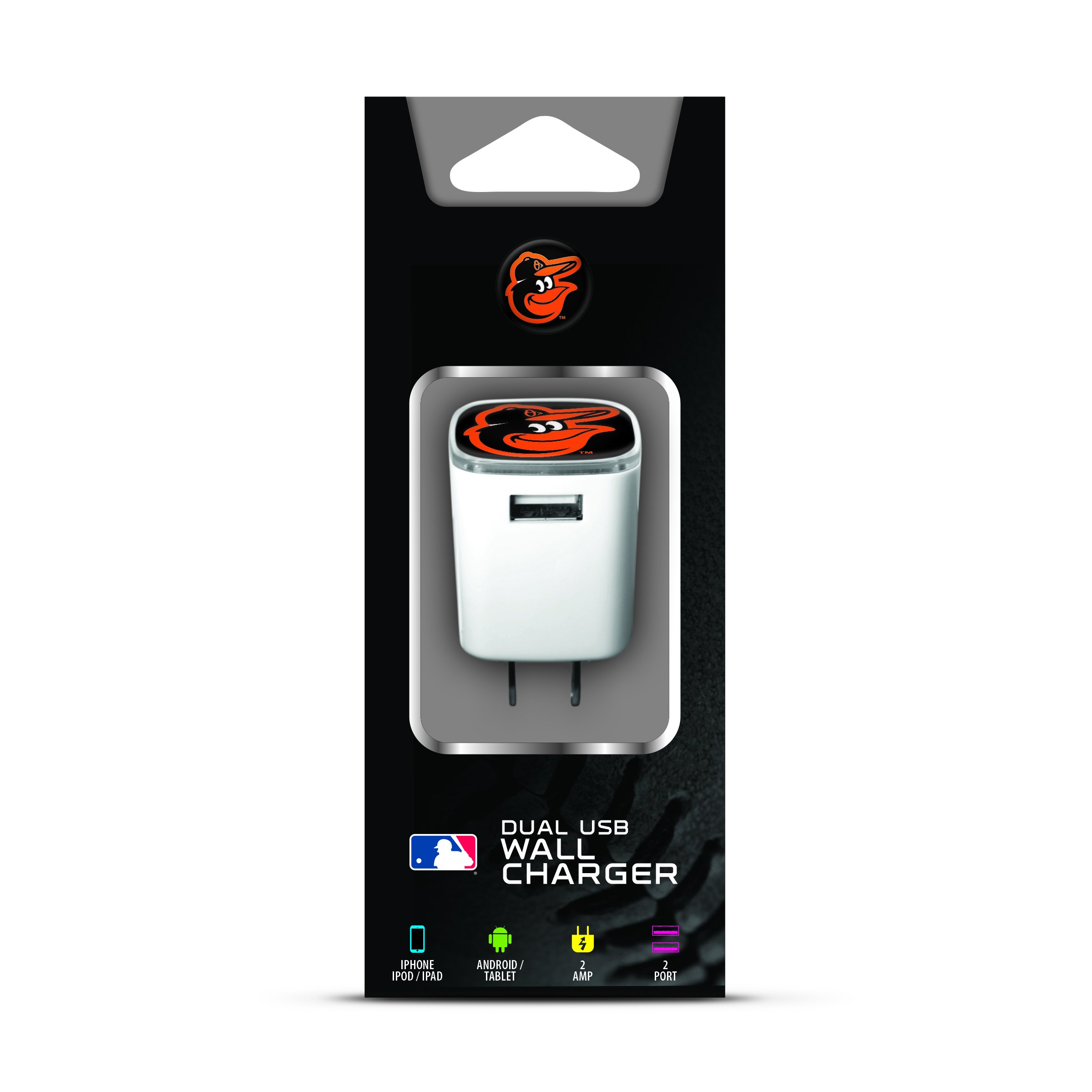 Mizco MLB Universal AC Wall Charger with Big Logo - Fast Charging Power Adapter for iPhone, Android, Smartphones - Perfect for Home, Office, Travel & Gifts