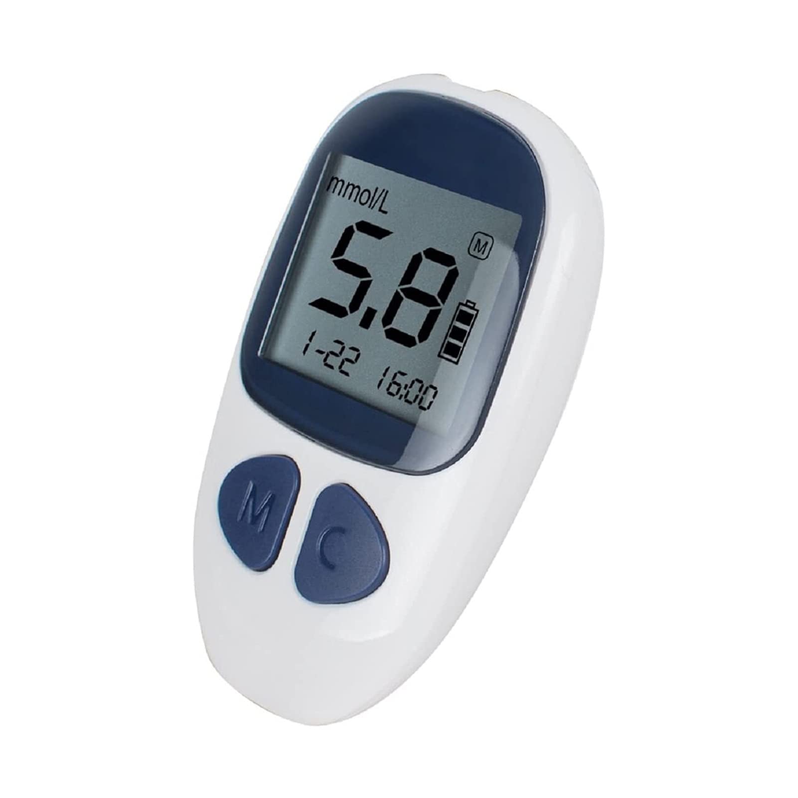 JINSP Home Blood Glucose Monitor Kit - Digital Handheld Diabetes Testing Meter with 50 Test Strips - Accurate Blood Sugar Tester for Daily Glucose Monitoring at Home, Travel & Clinic Use