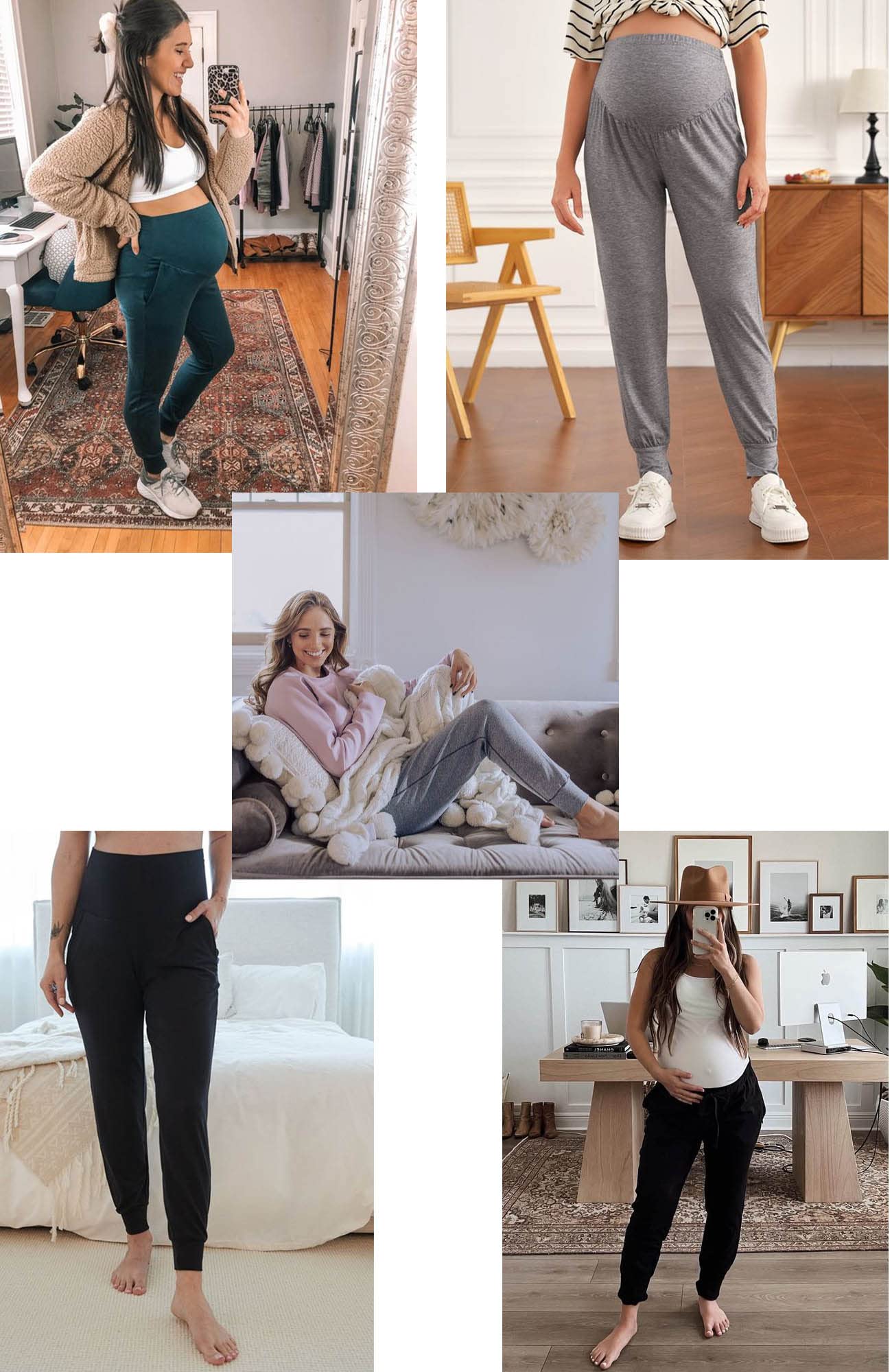 PACBREEZE Women's Maternity Pants - Stretchy Over The Belly Pregnancy Joggers for Lounge, Workout & Sleep | Comfortable Maternity Sweatpants for Everyday Wear