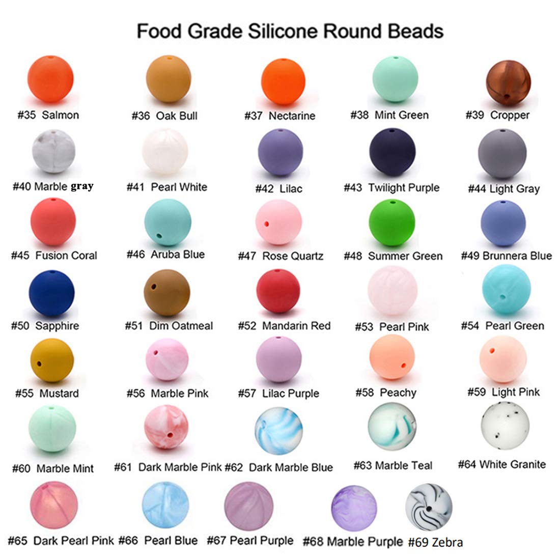 YNGMEANS 50pcs 12mm Round Silicone Beads for DIY Keychains, Jewelry Making, Pens & Craft Projects - Soft Pearl Spacer Beads Kit for Handmade Gifts, Mom Lanyards & Accessories (Perfect for Scrapbooking, Party Favors & Home Decor)
