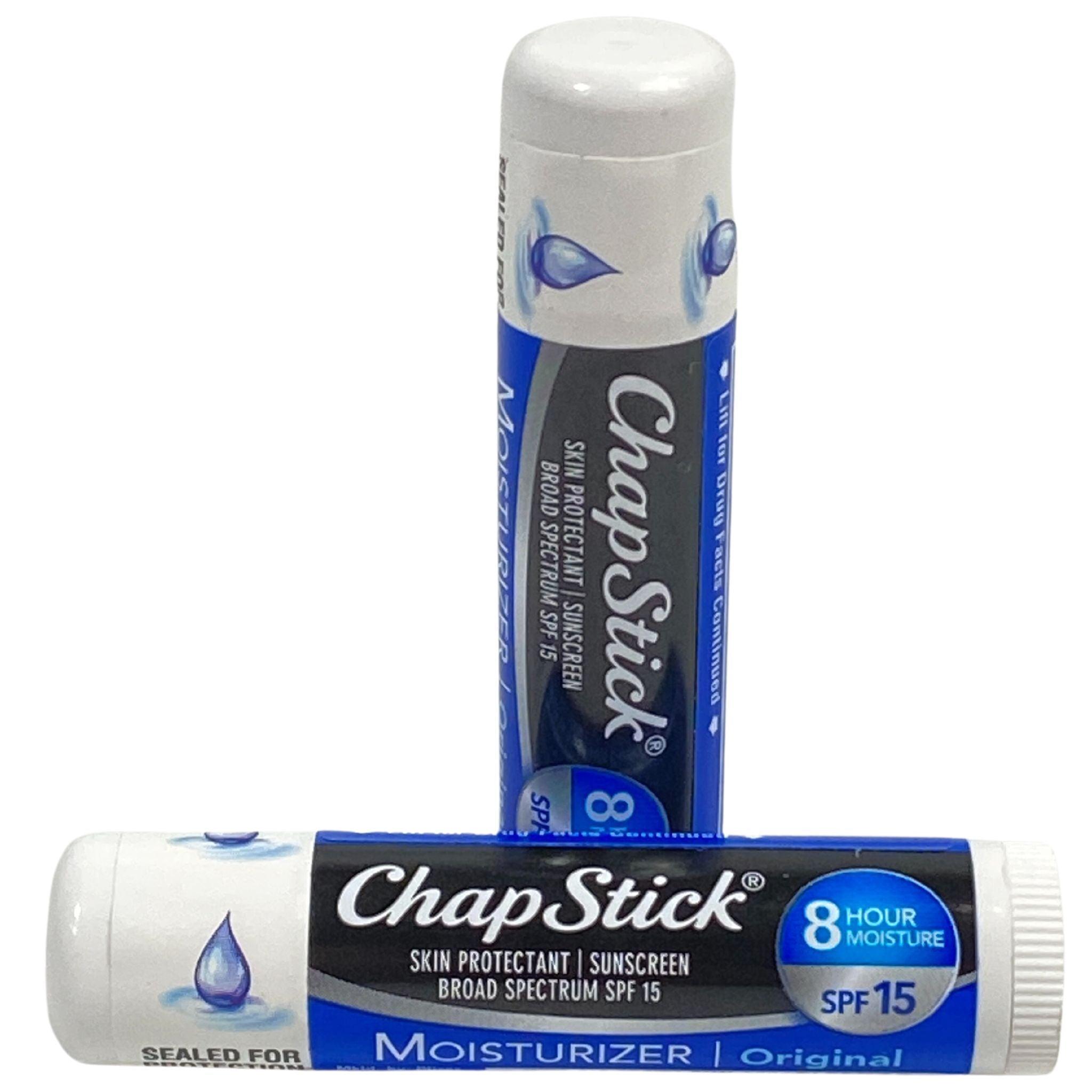 Original Chapstick Skin Protectant SPF15 Moisturizing Lip Balm (50-Pack) - Hydrating & Sun Protection for Dry Lips - Perfect for Outdoor Activities, Hiking, and Daily Use