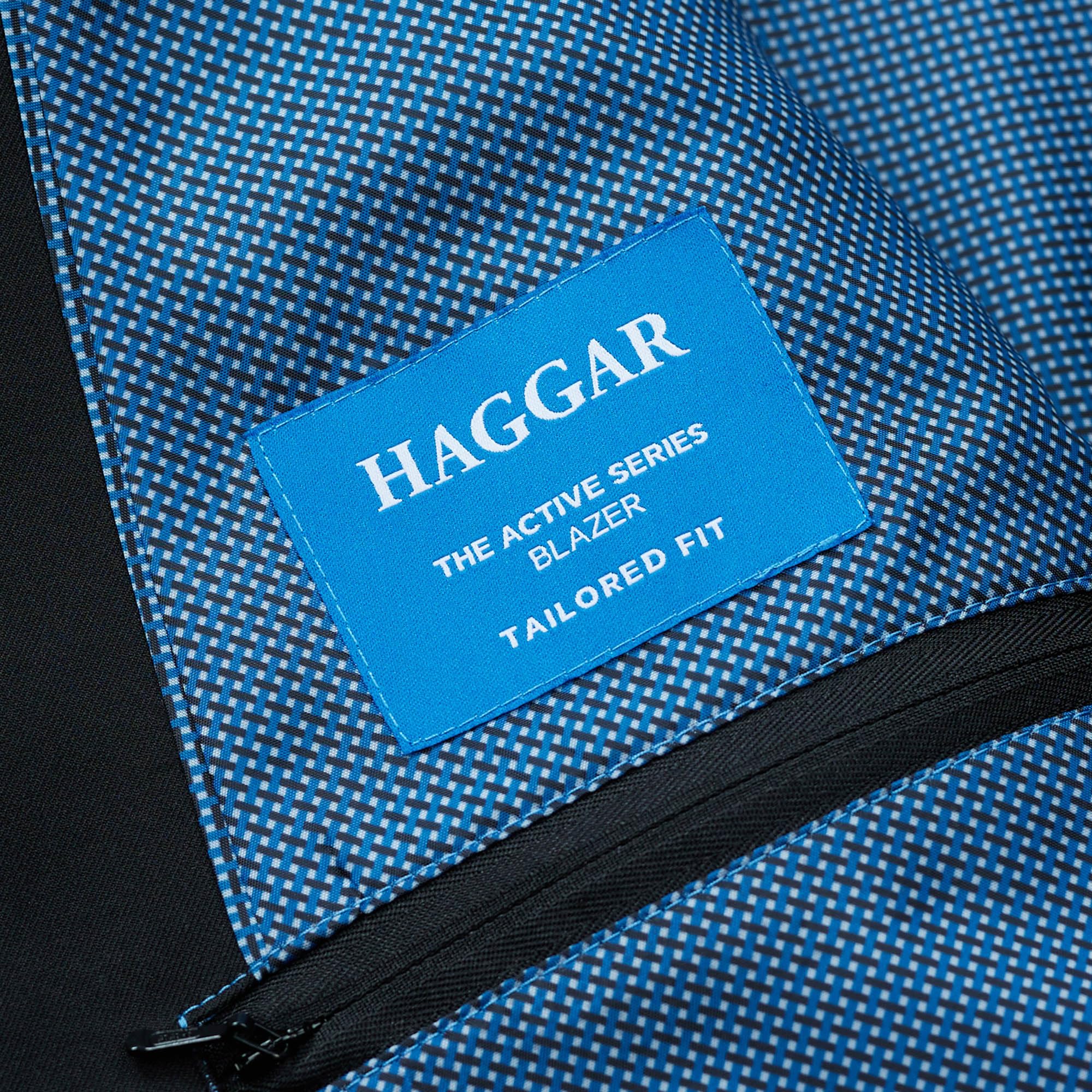 Haggar Men's Classic Fit Gabardine Blazer - The Active Series | Comfortable & Stylish Business Casual Jacket for Office, Weddings & Formal Events (Regular, Big & Tall Sizes)