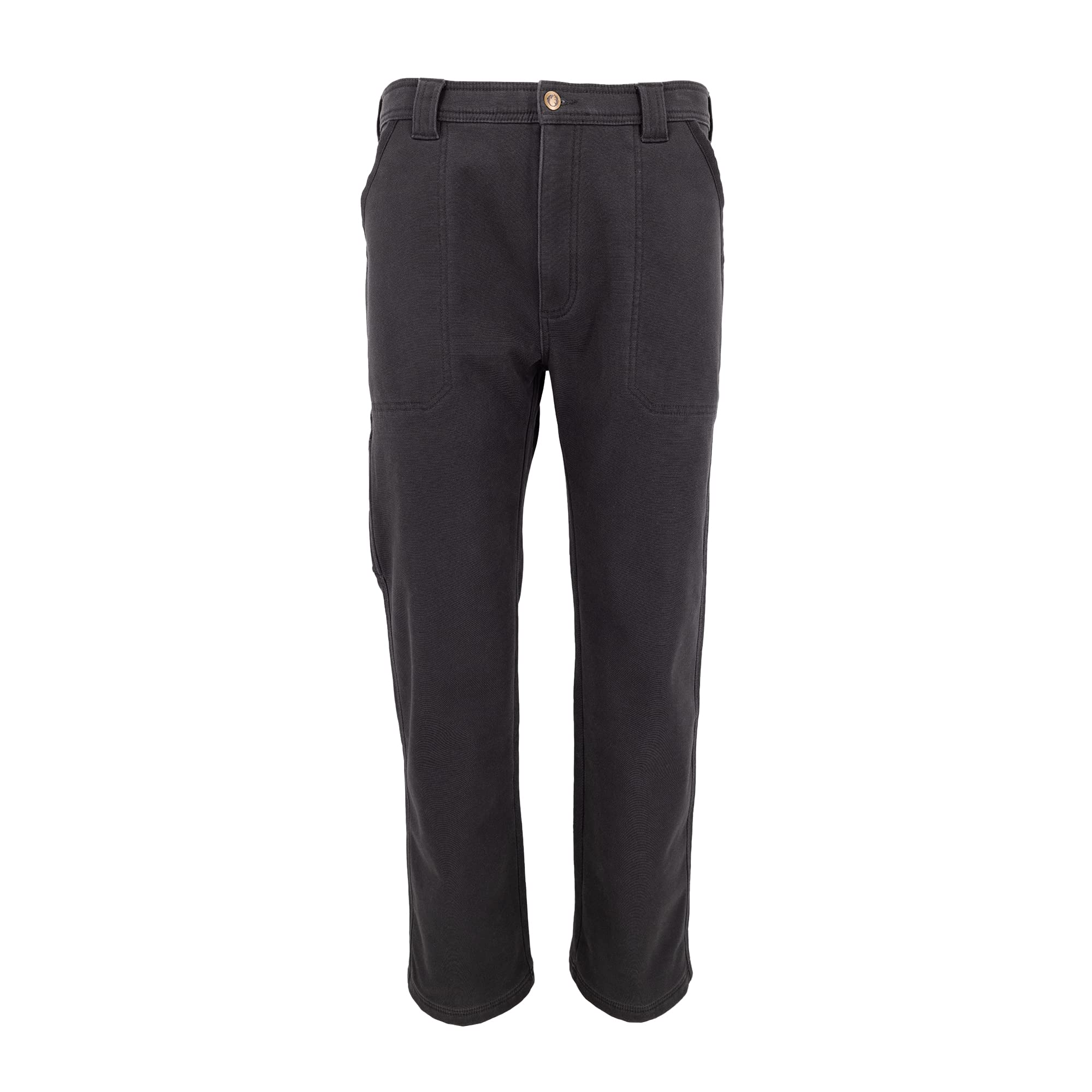 Premium Fleece-Lined Canvas Work Pants for Men - Durable Herringbone Trim Outdoor Pants - Ideal for Hiking, Camping & Construction Work