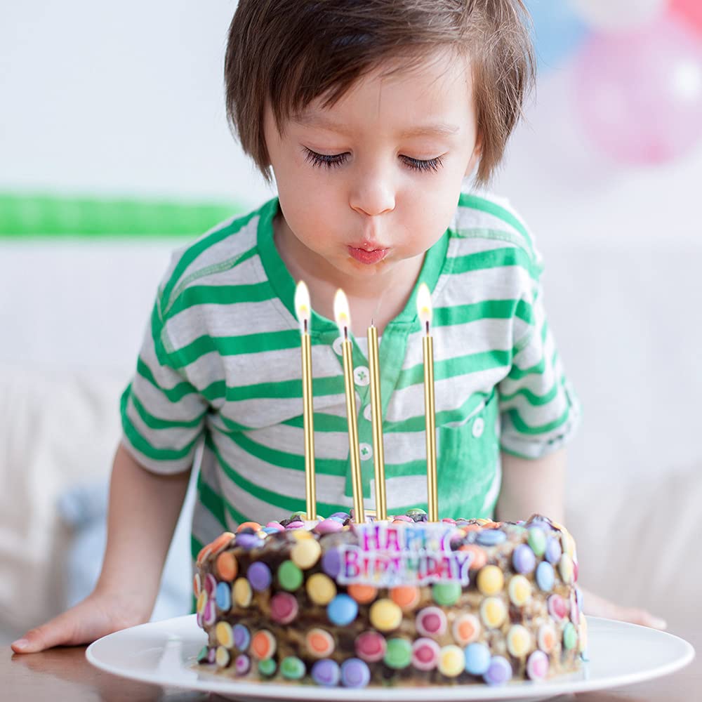 Golden Birthday Candles 24-Pack - 5.1