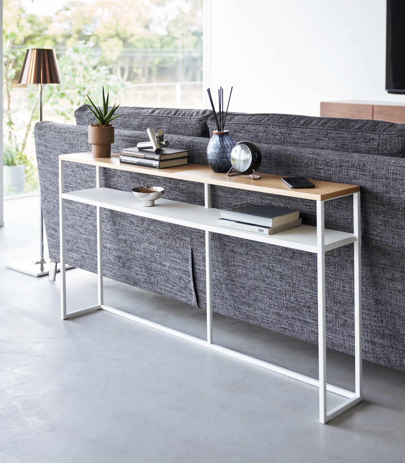 Modern Long Console Table - 2 Stylish Designs with Sturdy Steel Frame | Perfect for Entryway, Living Room & Hallway Decor