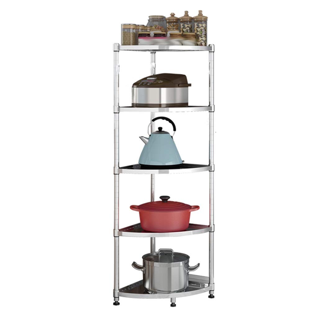 Multi-Layer Kitchen Shelf Organizer - White Large Pan Rack for Pots, Pans & Cookware Storage - Space Saving Cabinet & Countertop Storage Solution for Pantry Organization