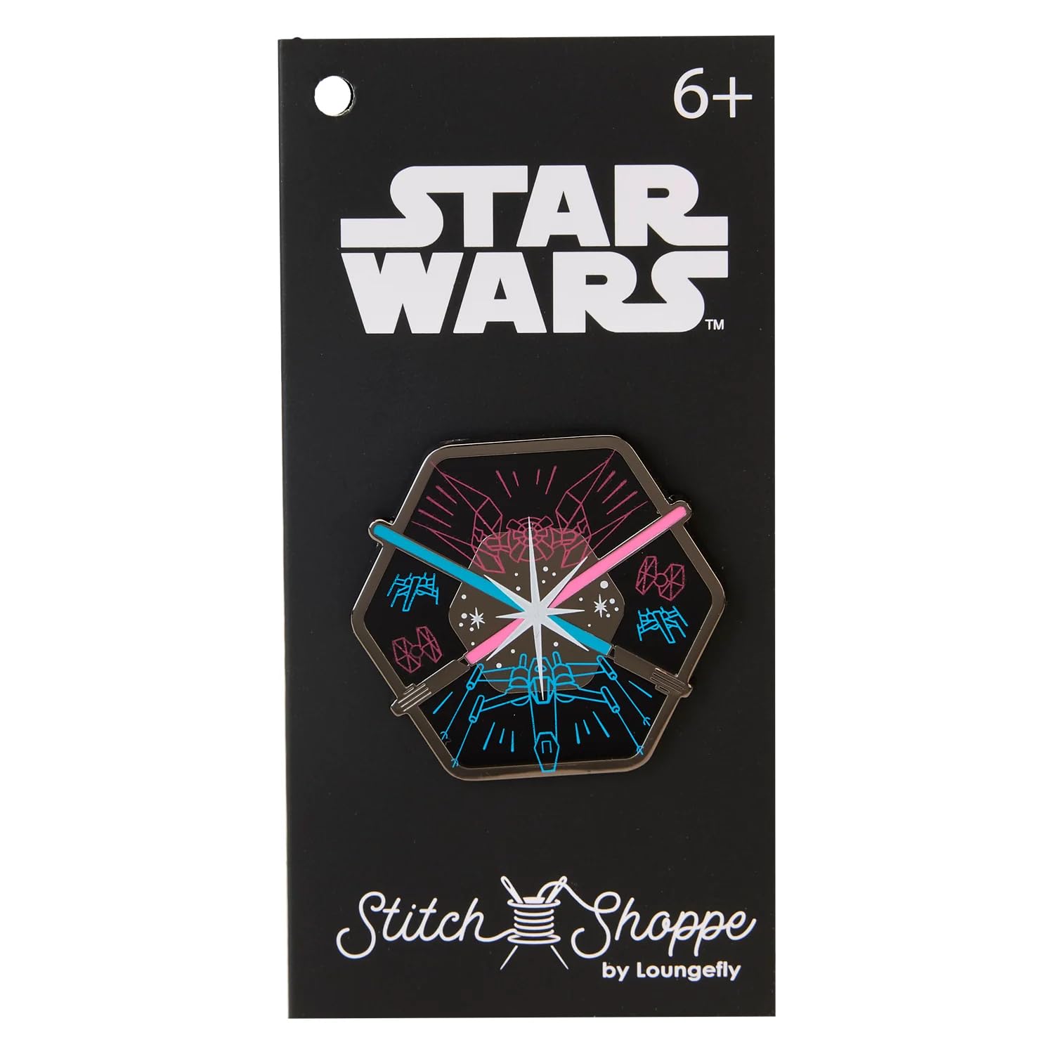 Loungefly Stitch Shoppe Women's Star Wars Dark Side vs Light Side LED Light Up Crossbody Bag - Cute Disney Themed Shoulder Purse for Cosplay, Collectors & Everyday Use