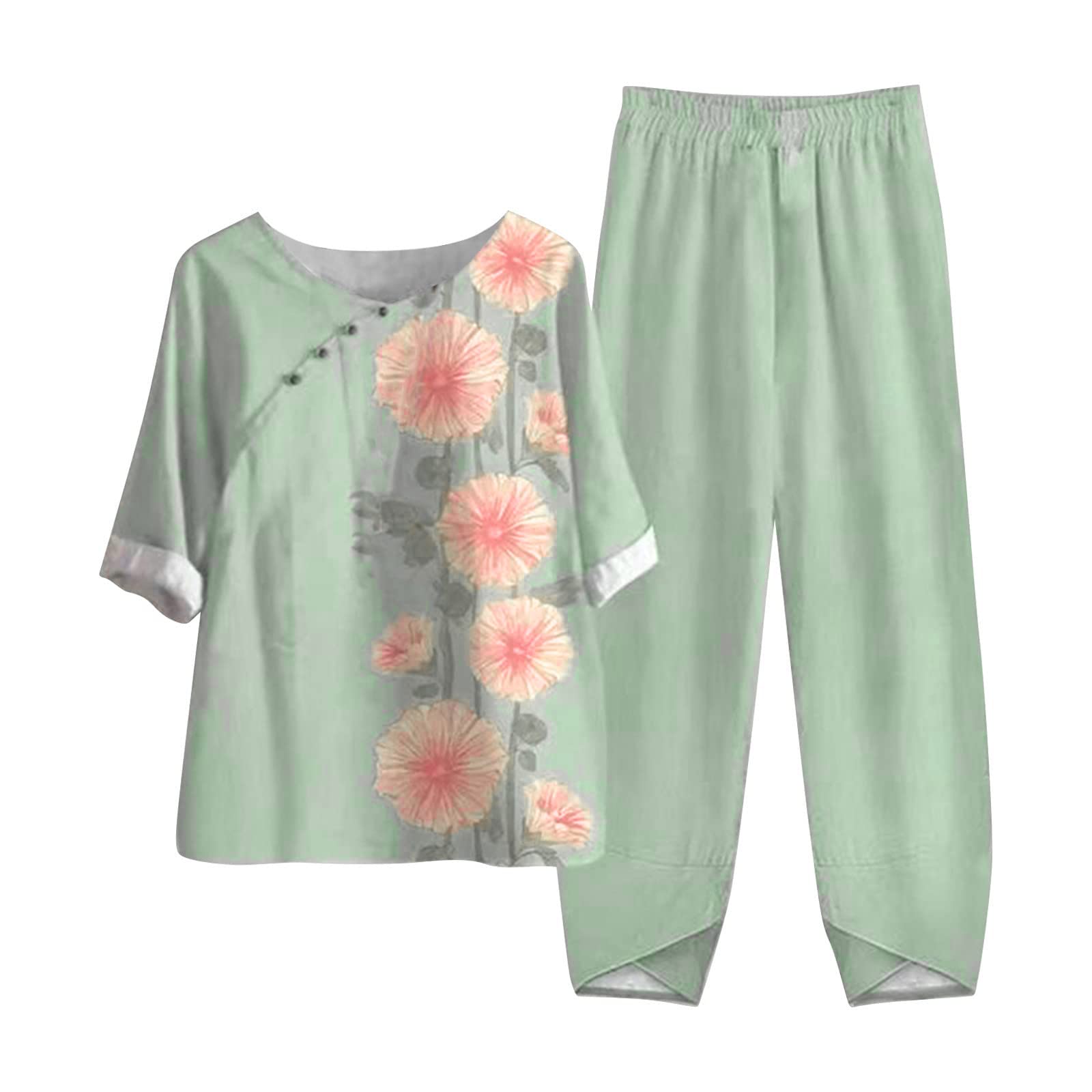 Women's 2-Piece Comfy Lounge Set - Soft Matching Sweatsuit & Shorts for Vacation, Couple Pajamas, Plus Size Outfits | Perfect for Relaxing at Home, Weekend Getaways & Cozy Date Nights