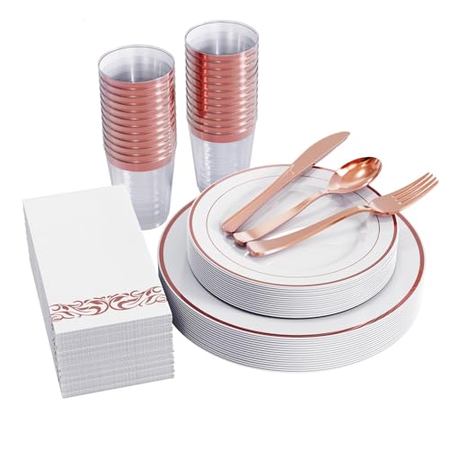 Rose Gold Rim Dinnerware