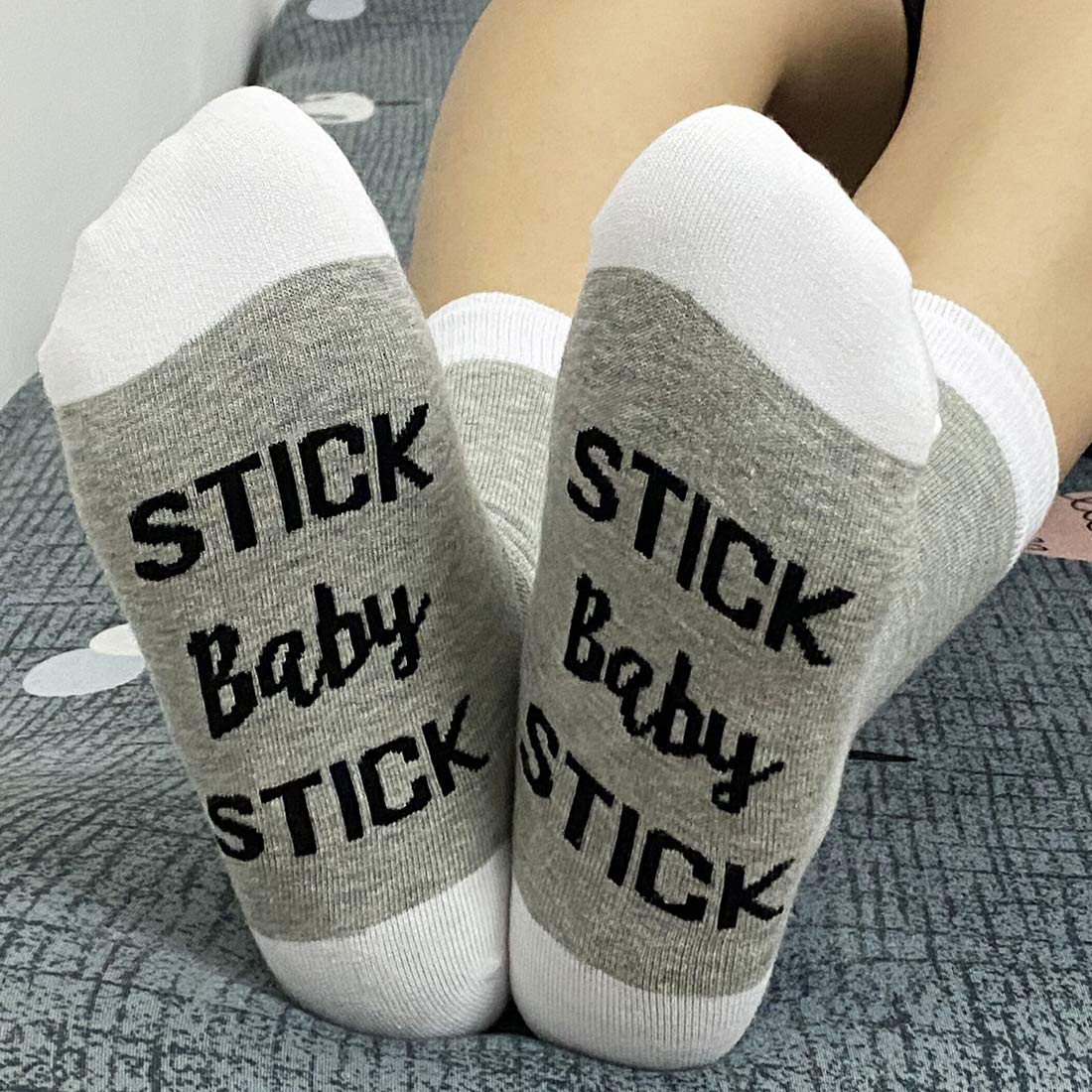 JXGZSO 1 Pair Lucky IVF Socks for Women - Fertility & Frozen Embryo Transfer Socks - Non-Slip Baby Stick Socks for IVF Treatment & Pregnancy Support