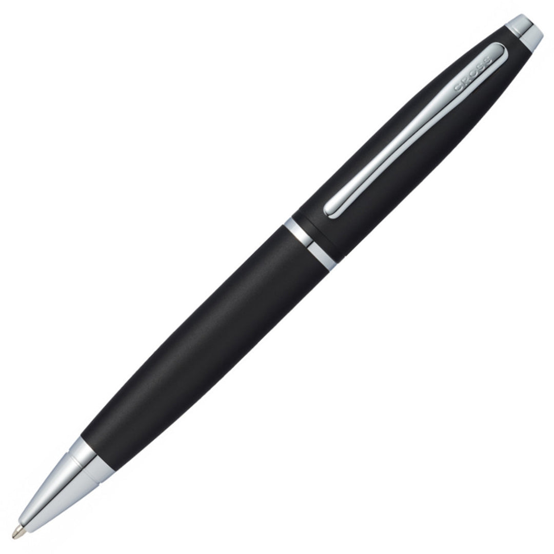 Premium Cross Calais Ballpoint Pen - Matte Black with Chrome Trim - Elegant Writing Instrument for Office, Business & Gift Giving