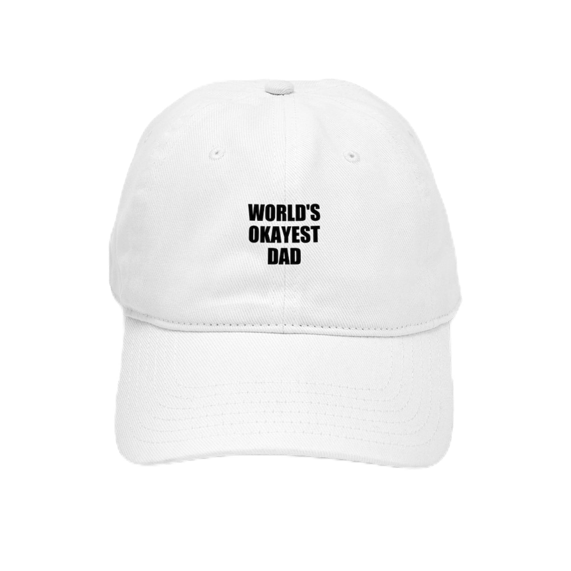 World's Okayest Dad Hat - Adjustable Baseball Cap for Men - Funny Gift for Father's Day, Birthday & Everyday Wear