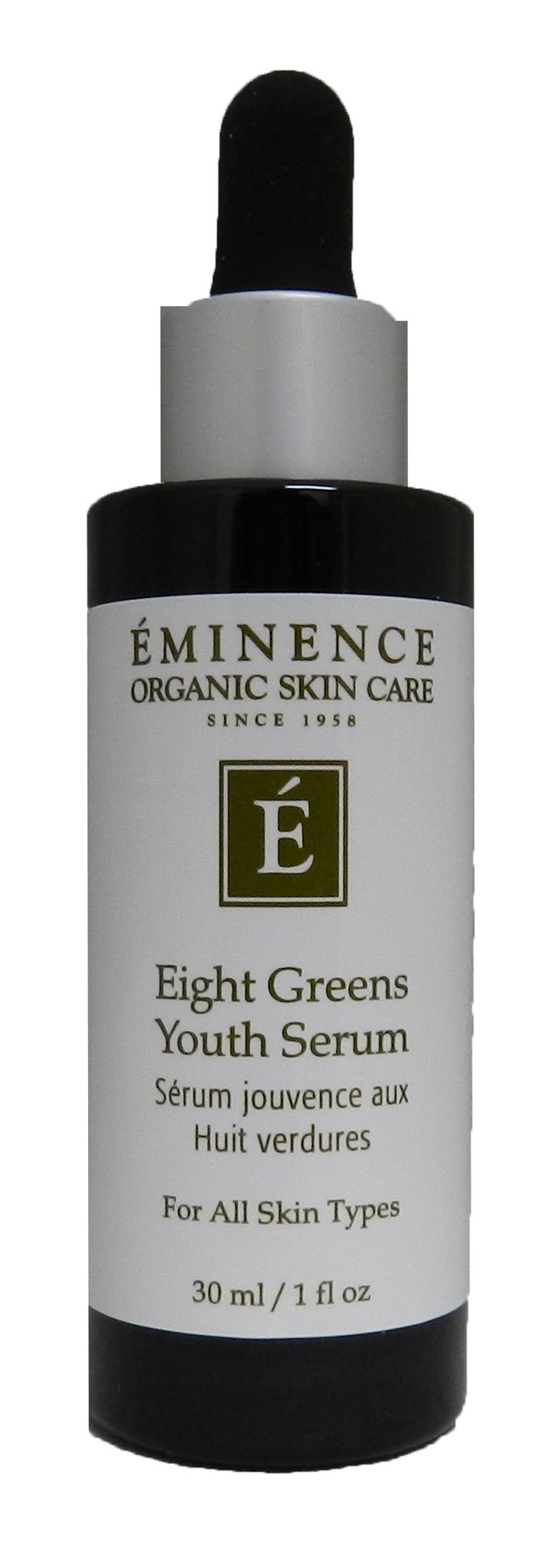 Eminence Organic Eight Greens Youth Serum - 1 oz | Anti-Aging Face Serum for Glowing Skin | Perfect for Daily Skincare Routine & Nighttime Use