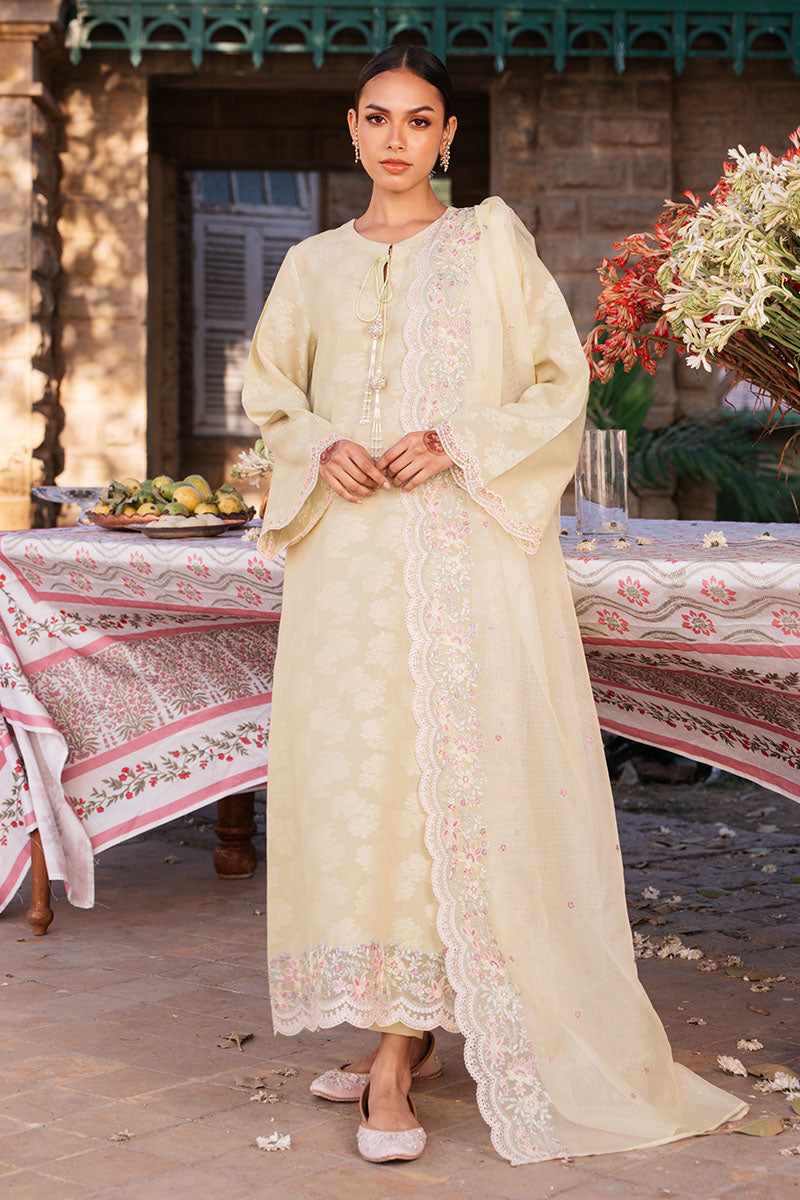 Premium 3-Piece Jasmine Green Jacquard Dyed Suit Set for Women - Elegant Formal Wear for Weddings, Parties & Special Occasions