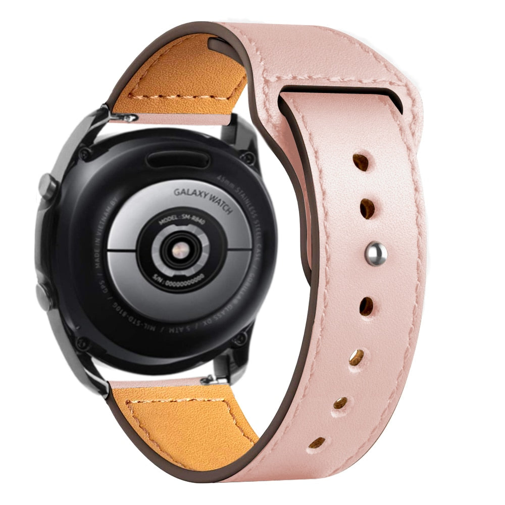 Premium Genuine Leather Bands for Amazfit Smartwatch - Replacement Straps for Amazfit GTR/GTS Series - Comfortable & Durable Watch Accessories for Men & Women (Perfect for Work, Gym & Everyday Wear)