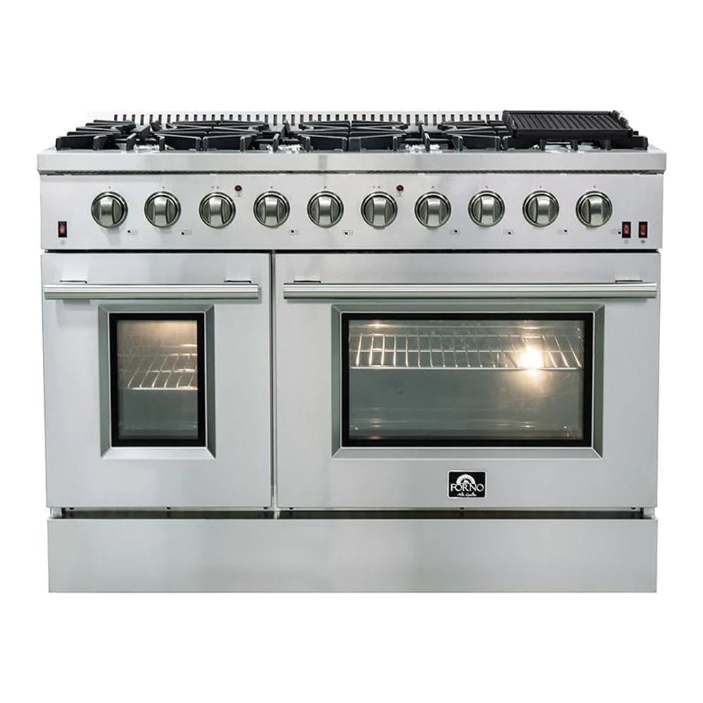 Forno Galiano Professional 48-Inch Stainless Steel Gas Range with 6 Burner Stove and Convection Oven - FFSGS6244 48